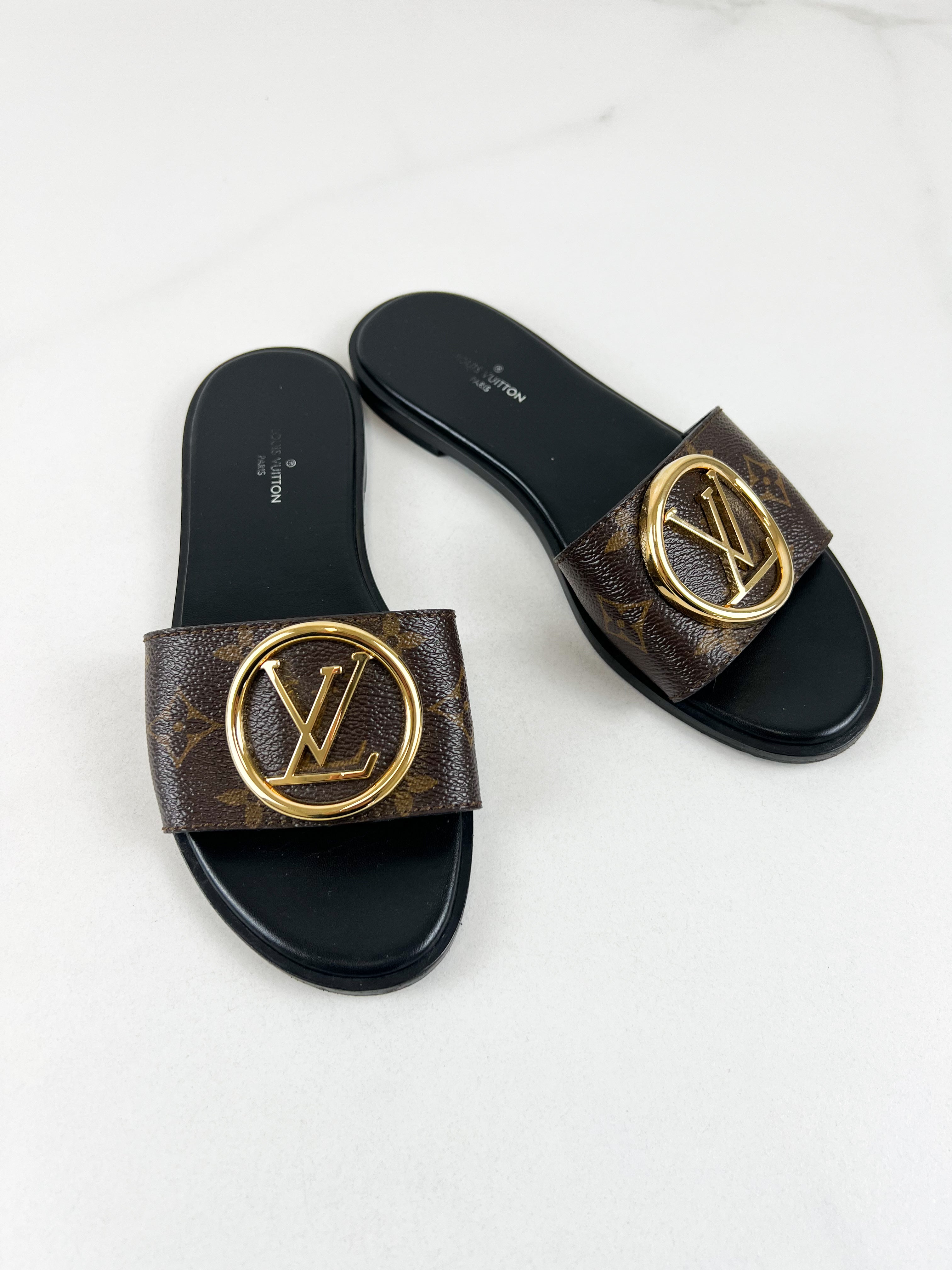 Louis Vuitton Lock It Flat Mule Size 35