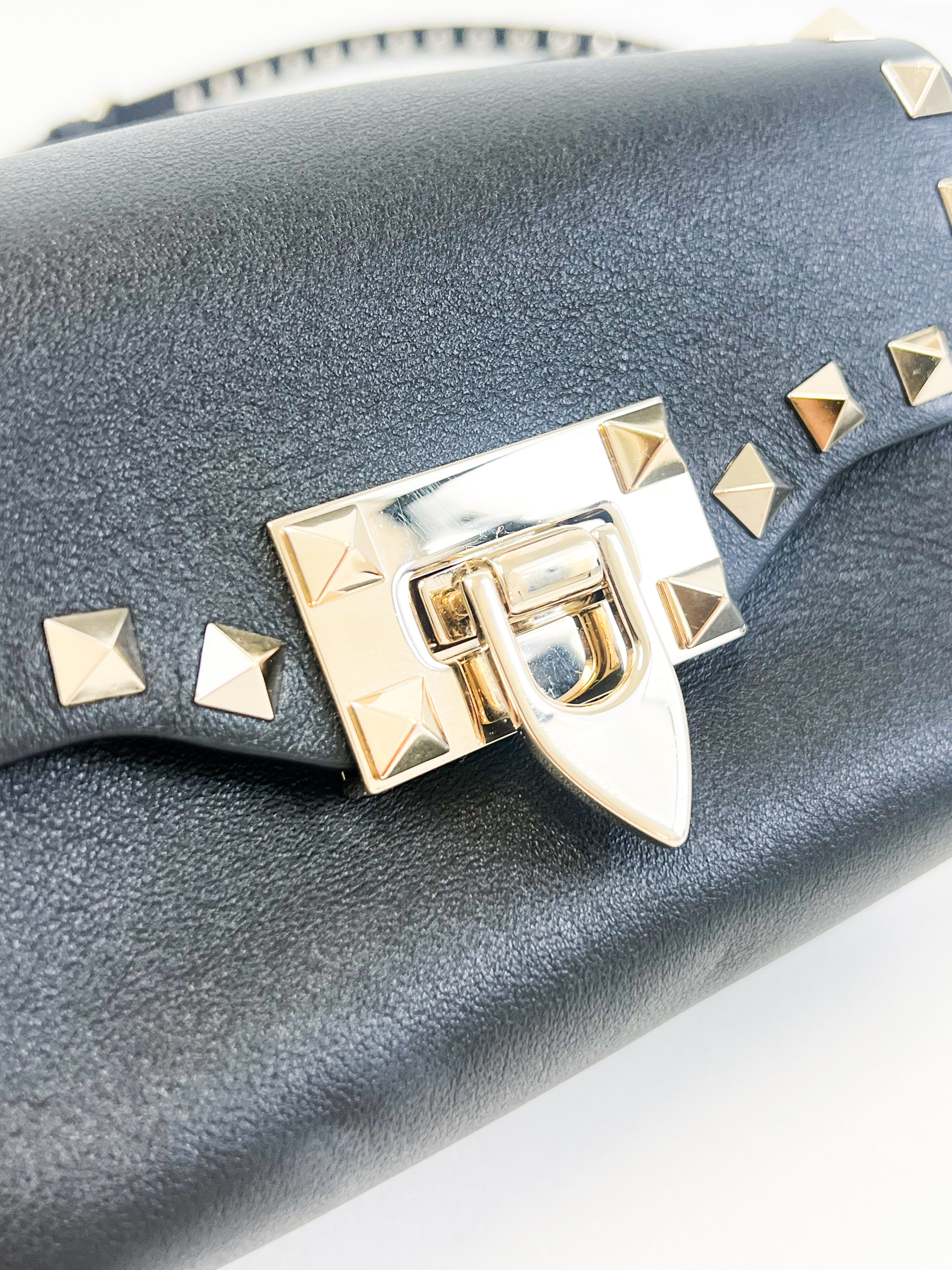 Valentino Garavani Mini Rockstud Cross Body Bag in Black