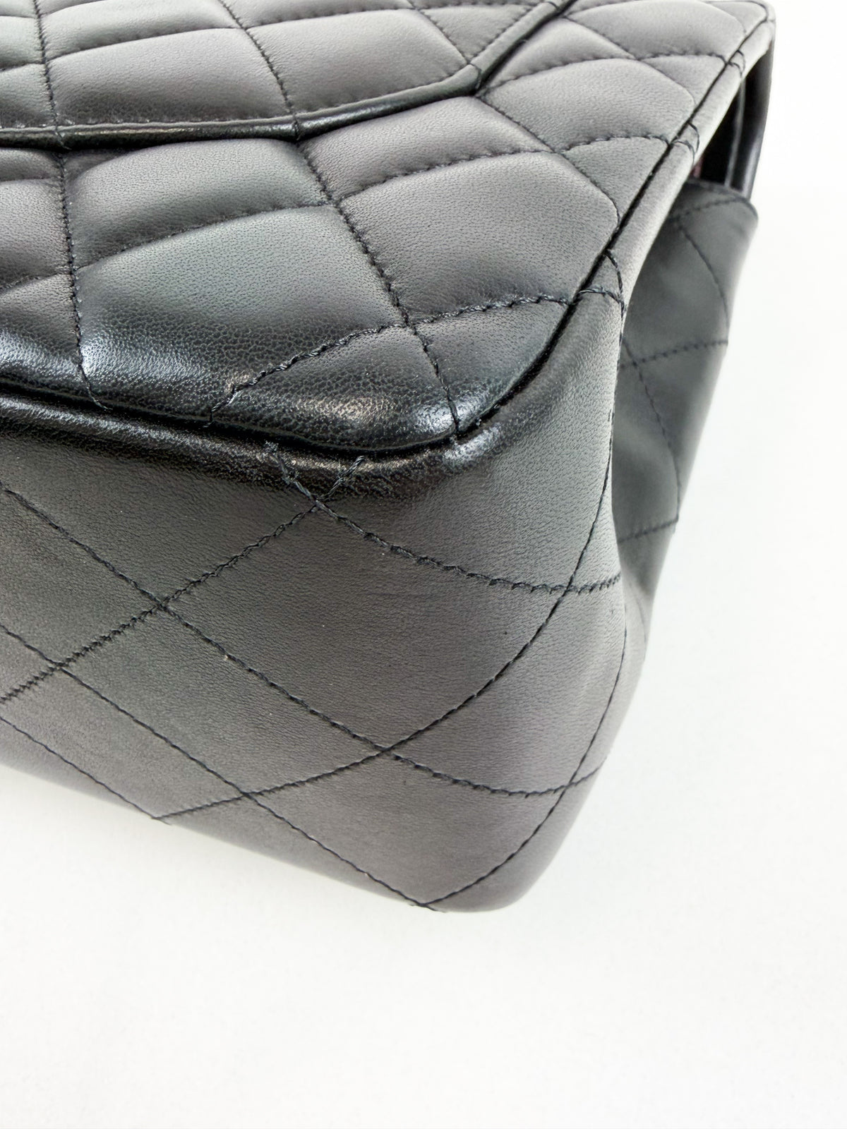 Chanel Jumbo Black Classic Double Flap Calfskin Shoulder Bag with GHW