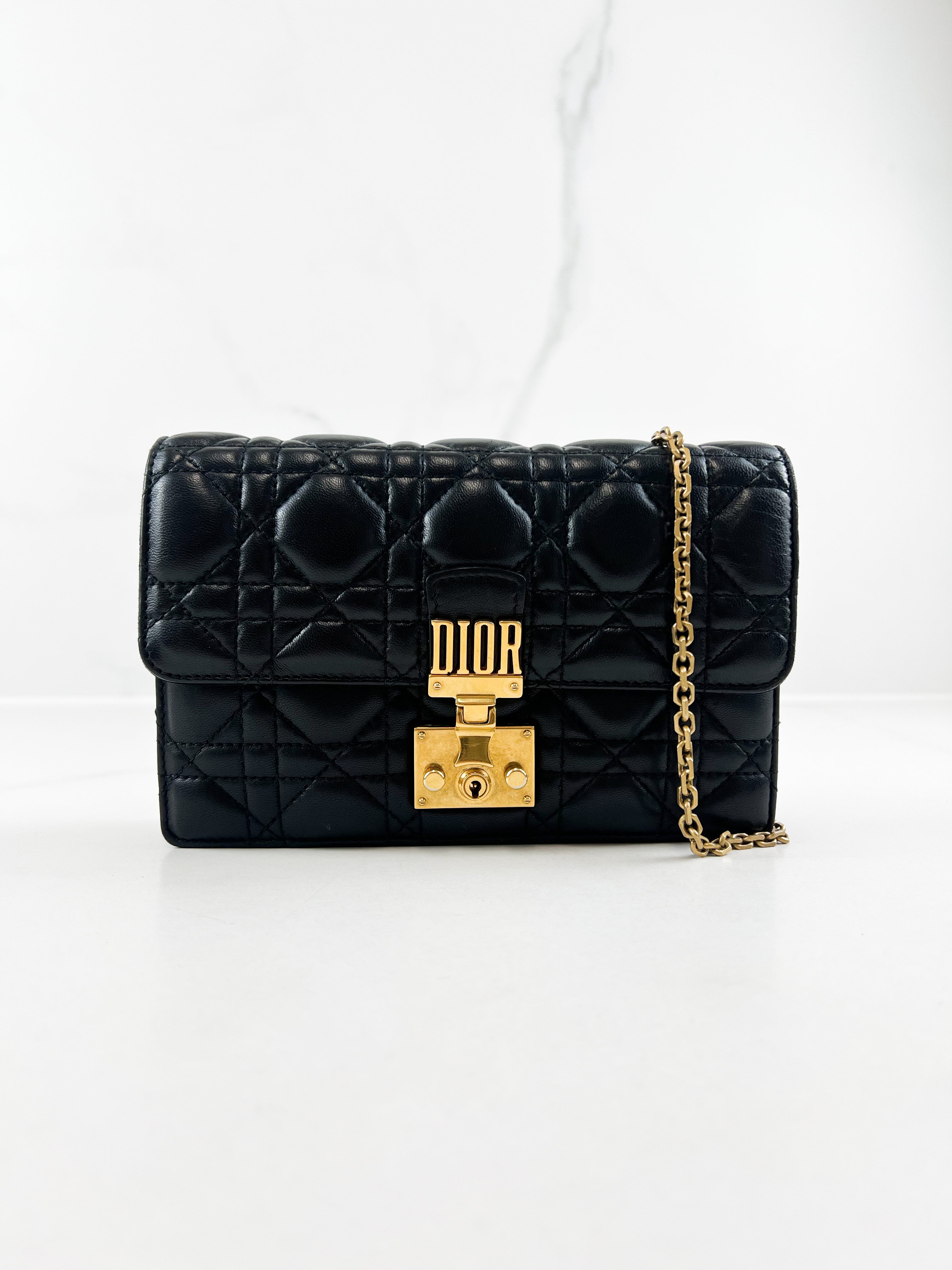 Saint Laurent Black Cassandre Envelope WOC with GHW