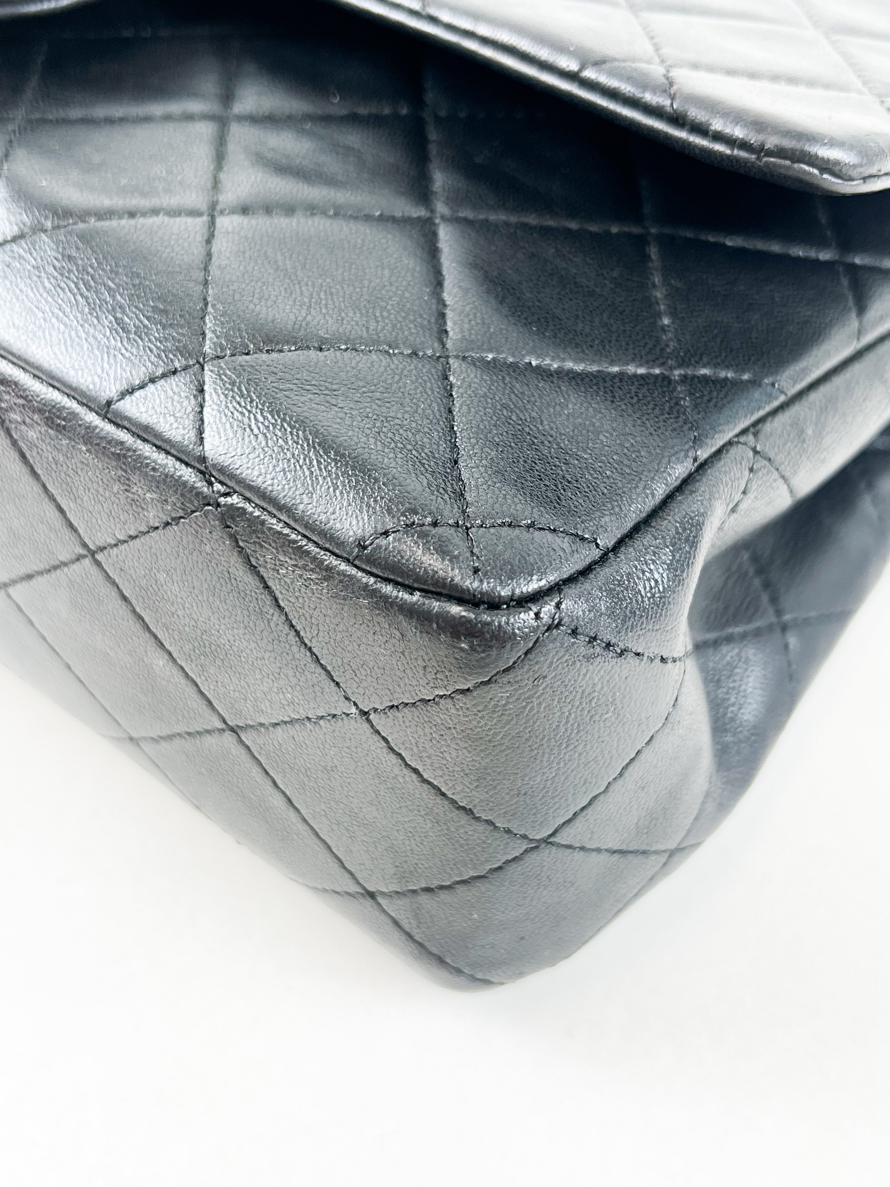 Chanel Black Vintage Medium Double Flap Classic in Calfskin