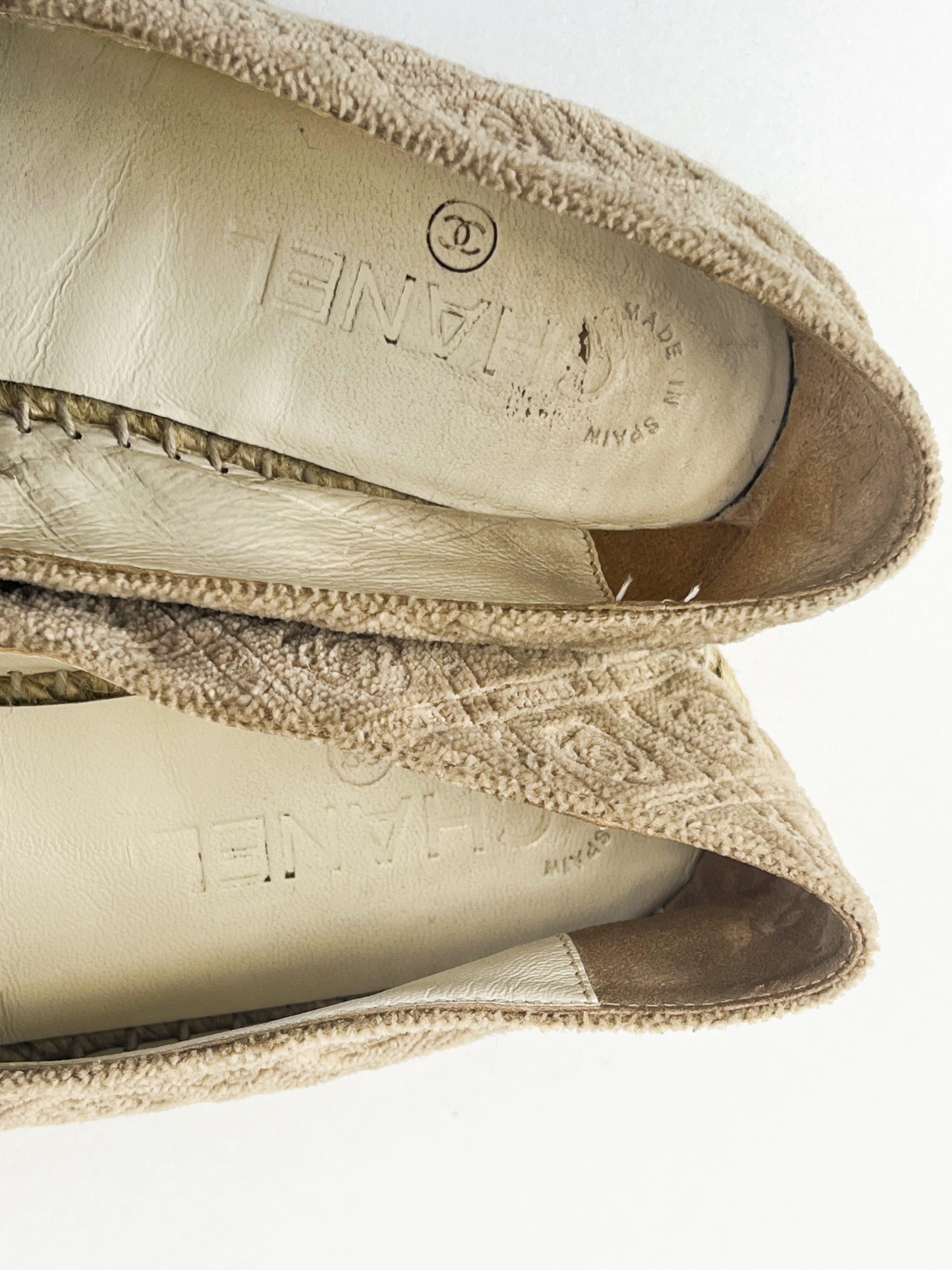 Chanel CC Espadrille Velvet Size 36