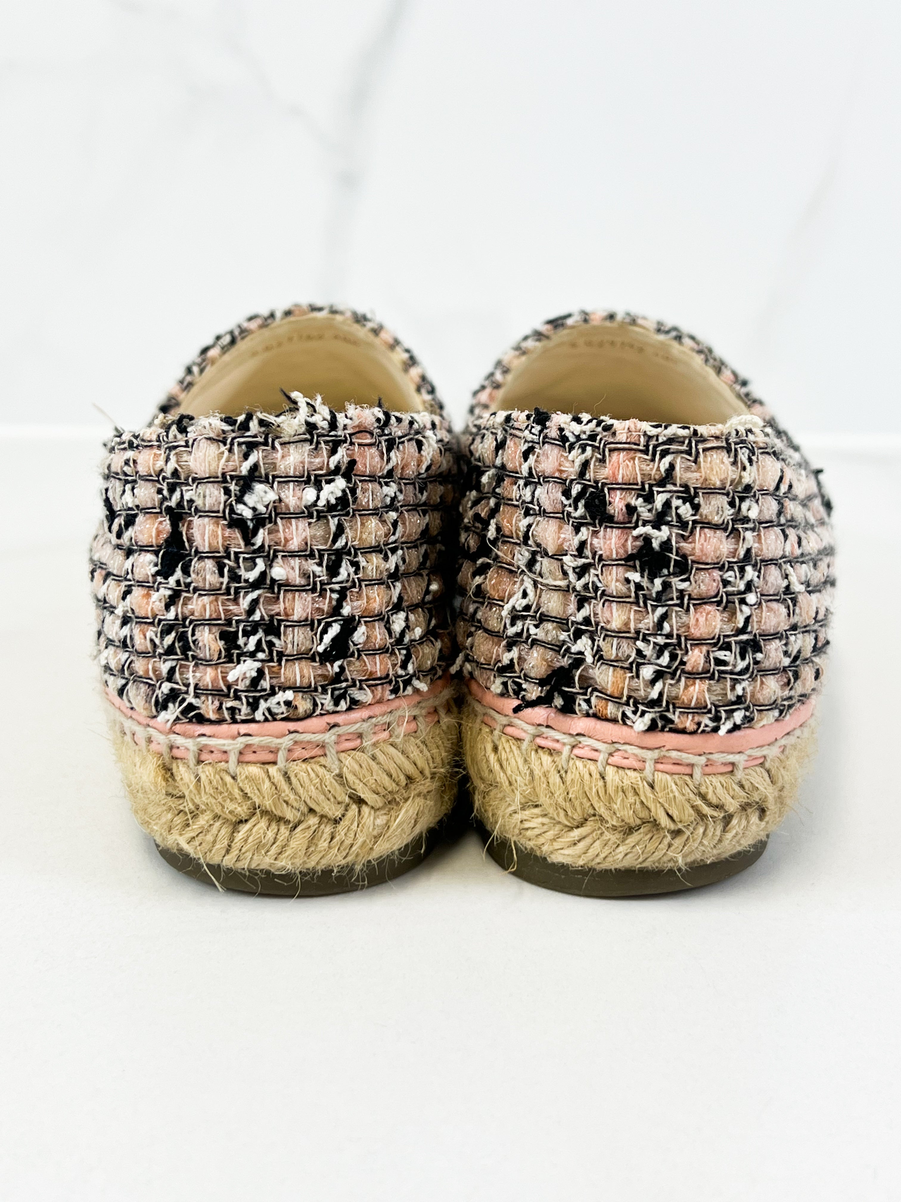 Chanel CC Tweed Espadrille Size 40