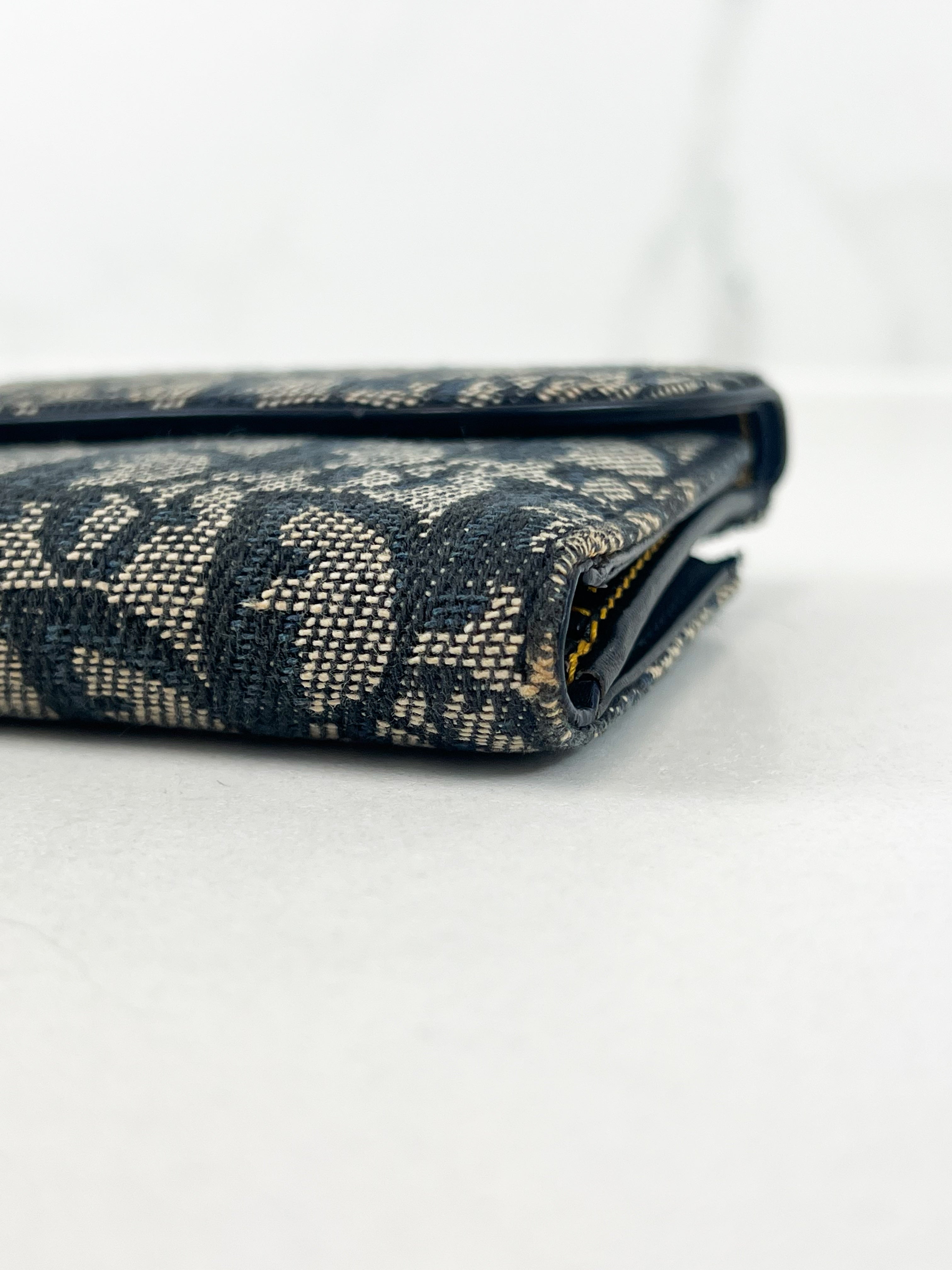 Christian Dior Saddle Trotter Wallet Purse Canvas