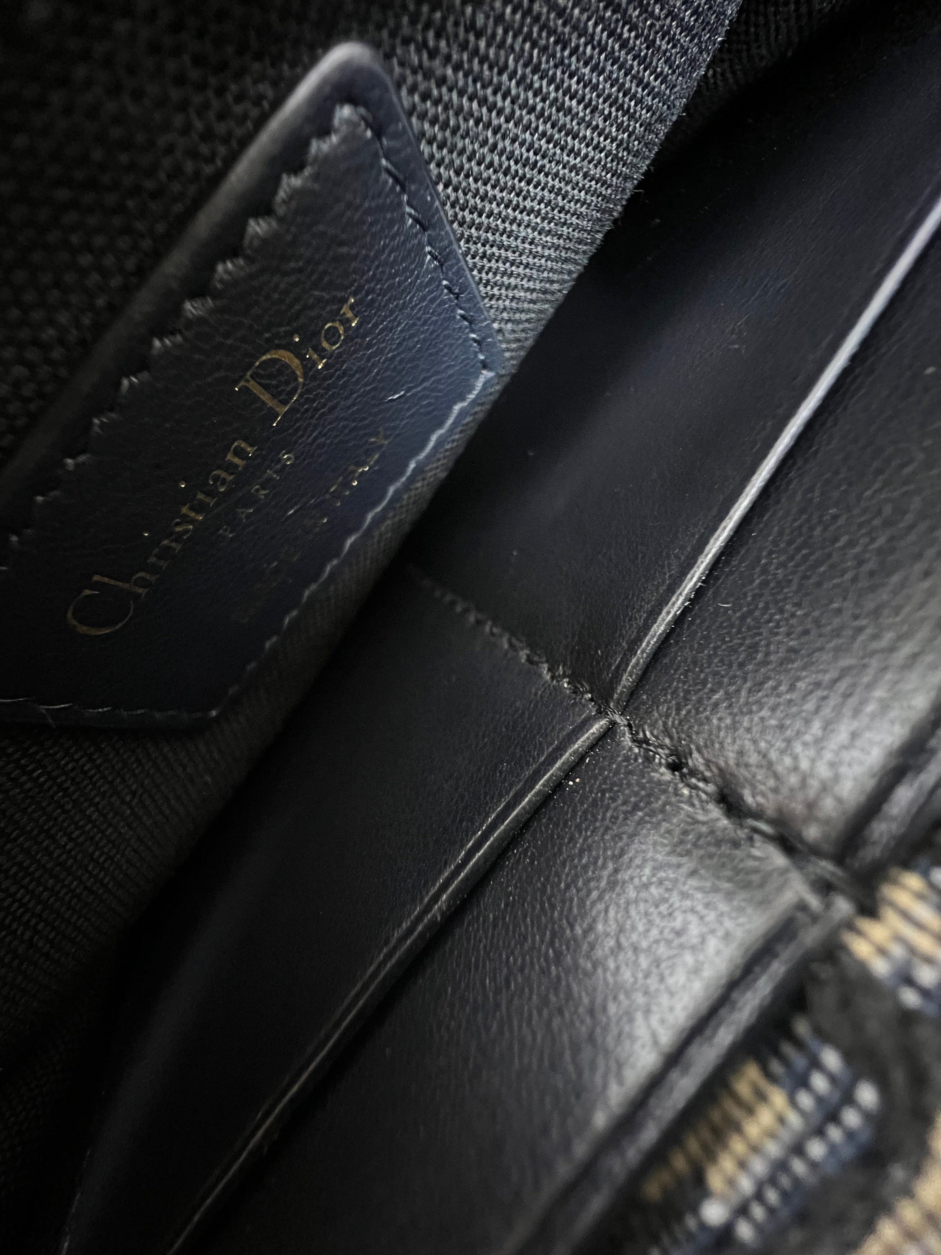 Christian Dior 2-in-1 30 Montaigne Pouch Blue Dior Oblique Jacquard