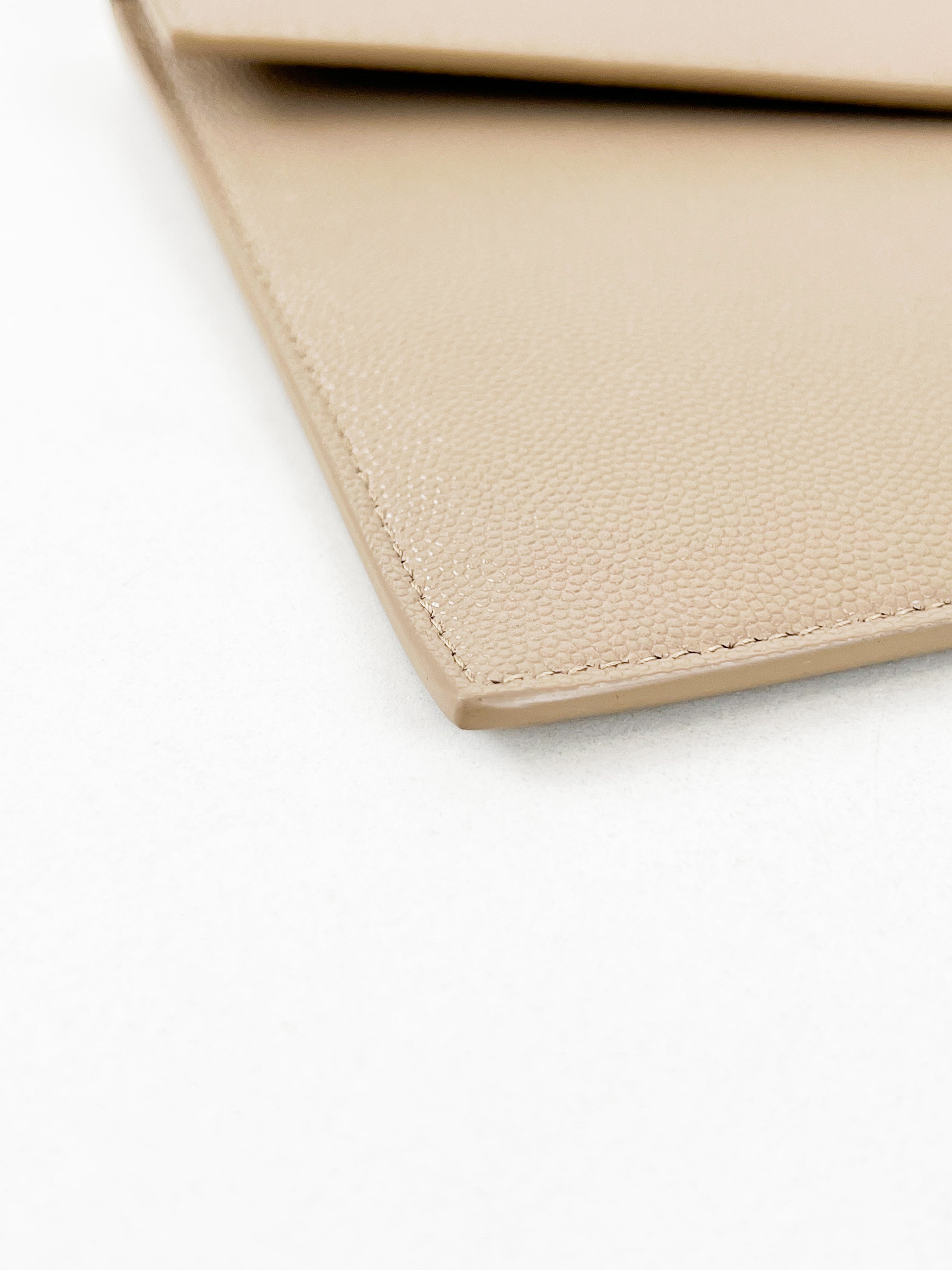 Saint Laurent Beige Uptown Envelope Clutch