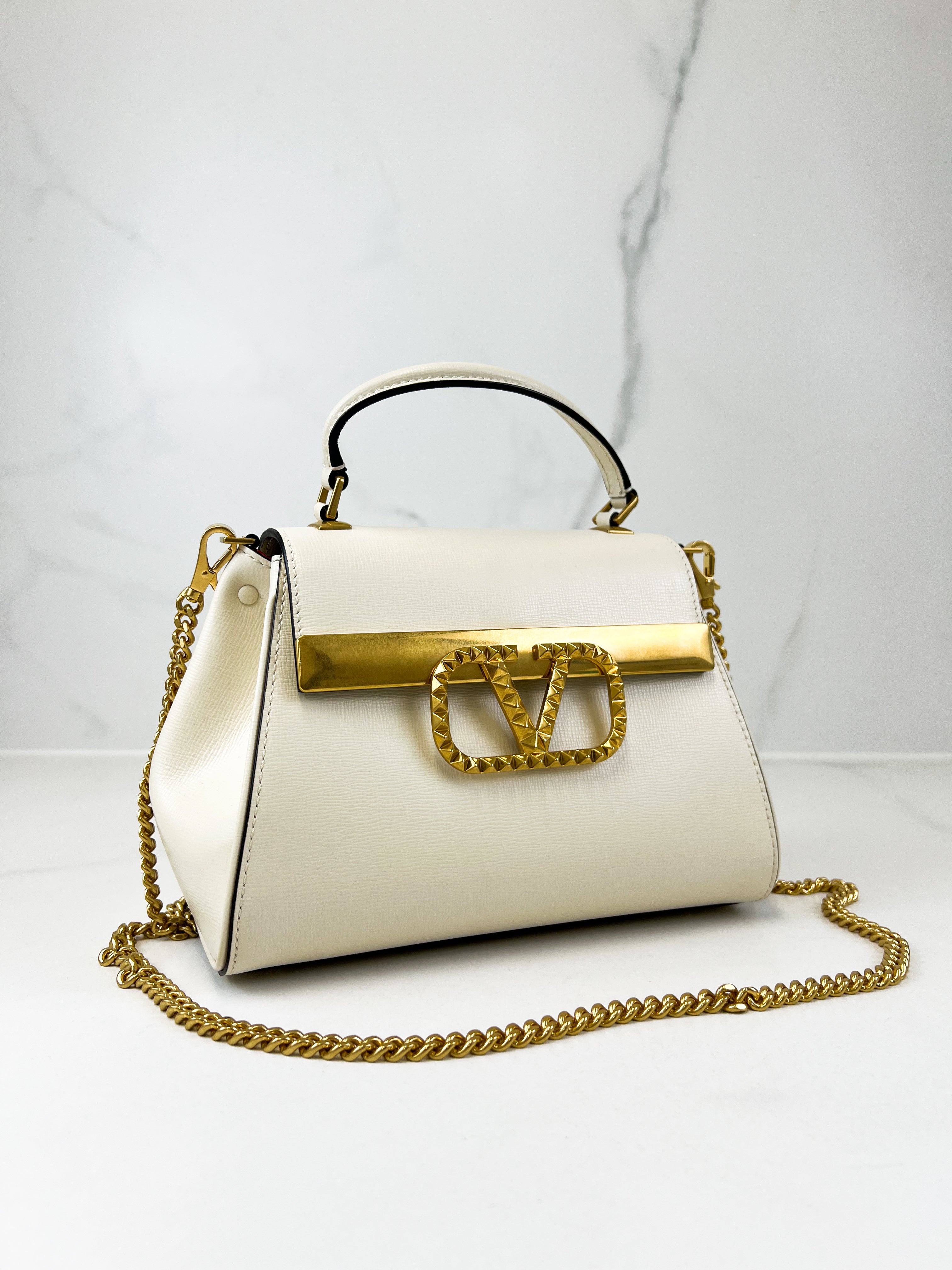 Valentino Alcove Leather Shoulder Bag