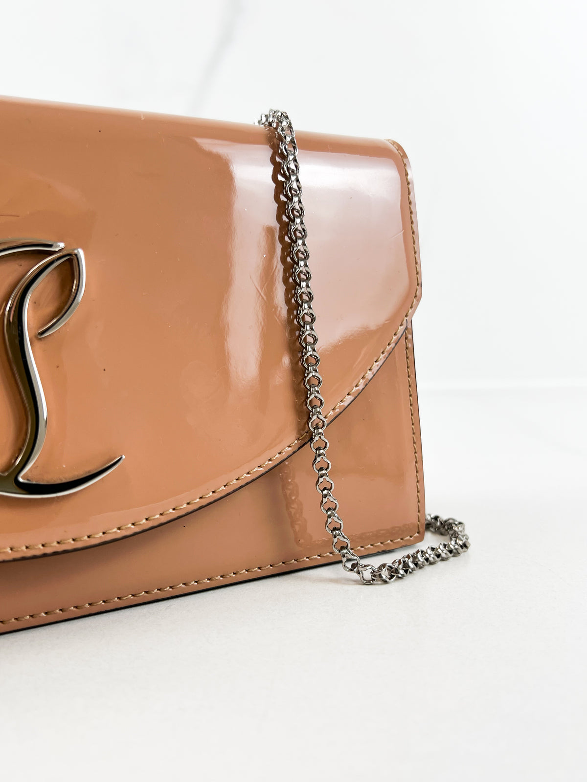 Christian Louboutin Loubi54 Patent Clutch