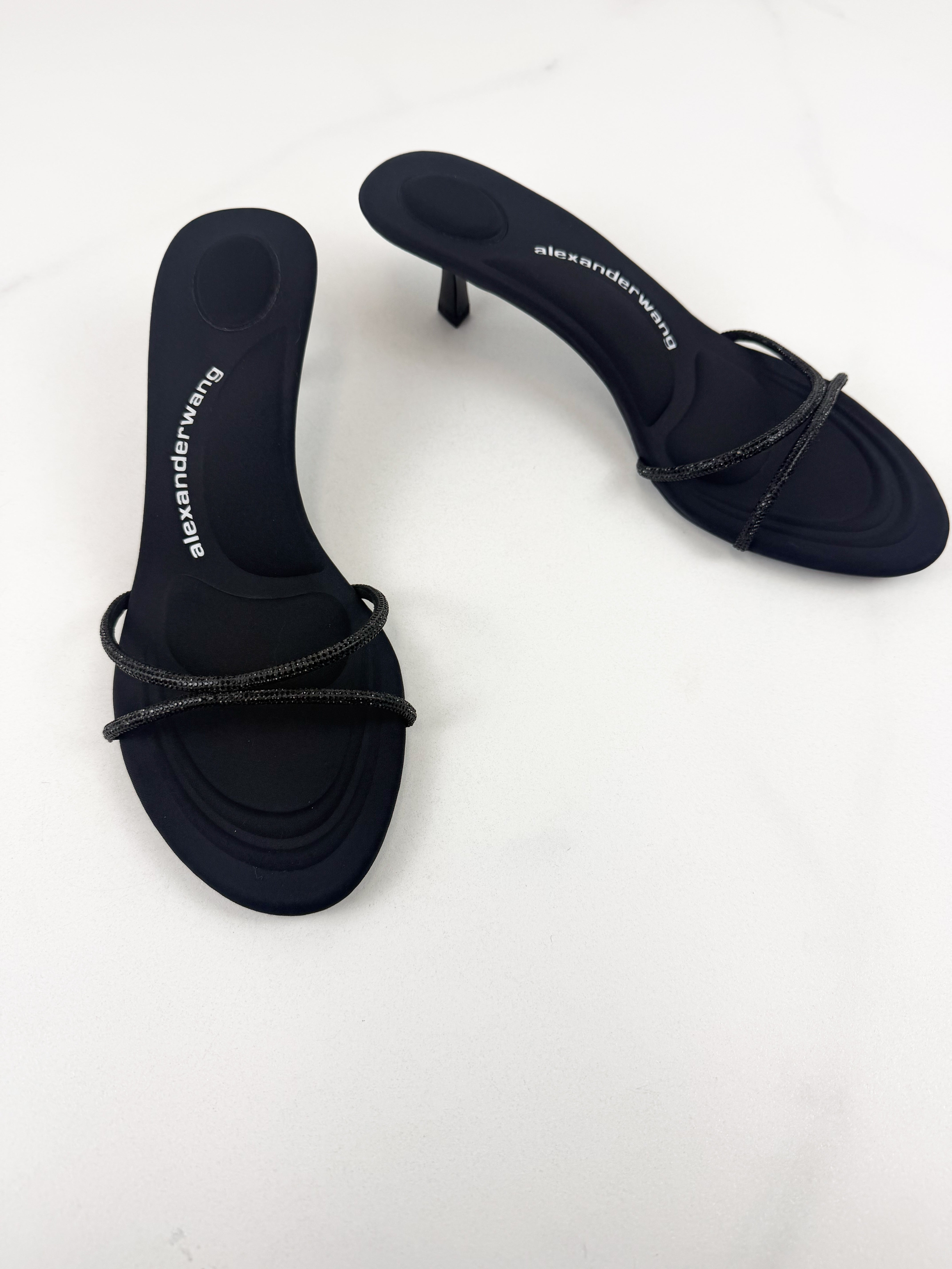 Alexander Wang Dahlia Crystal Kitten Heel Size 41