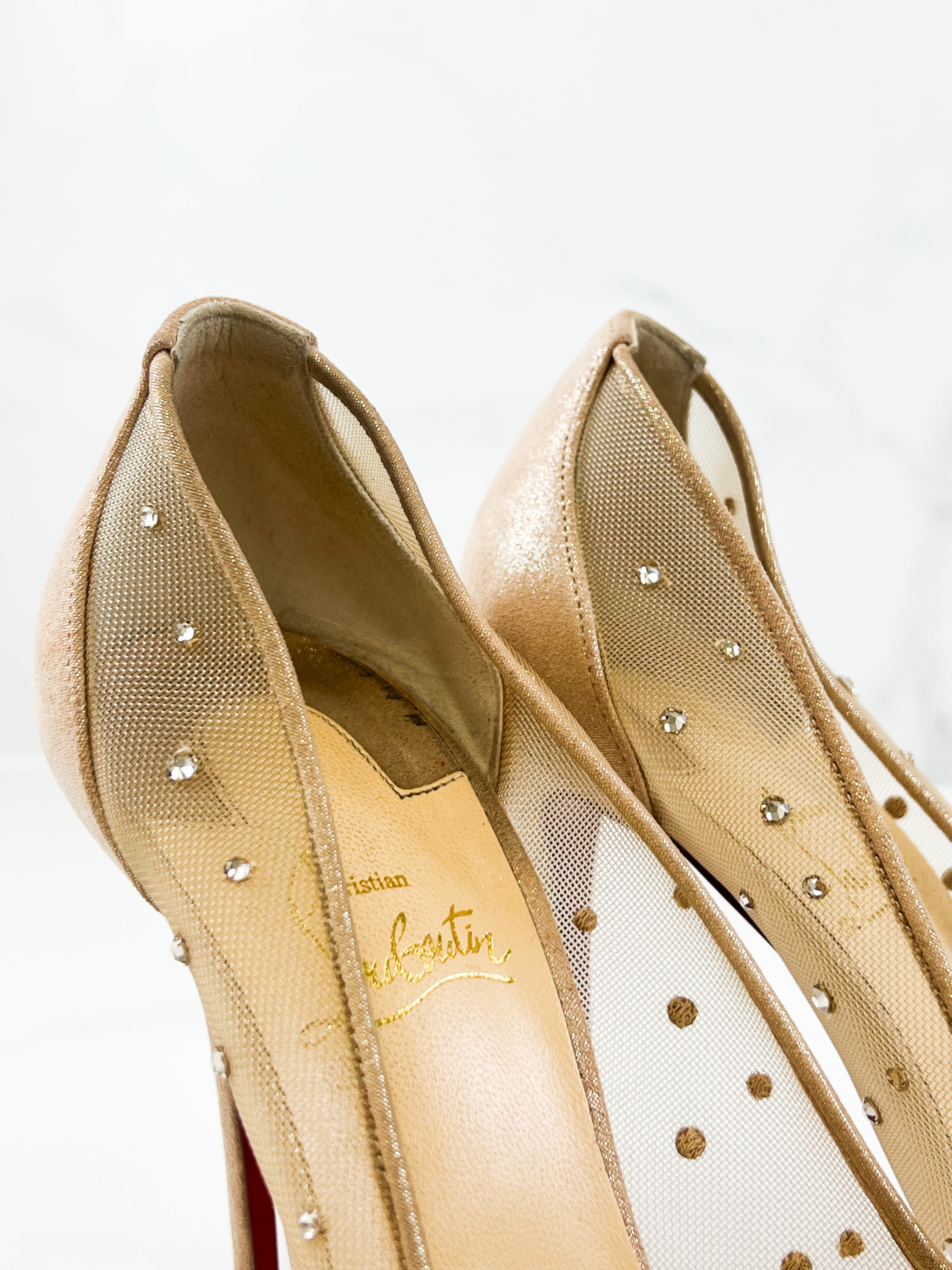 Christian Louboutin Follies Strass 100mm Size 39.5