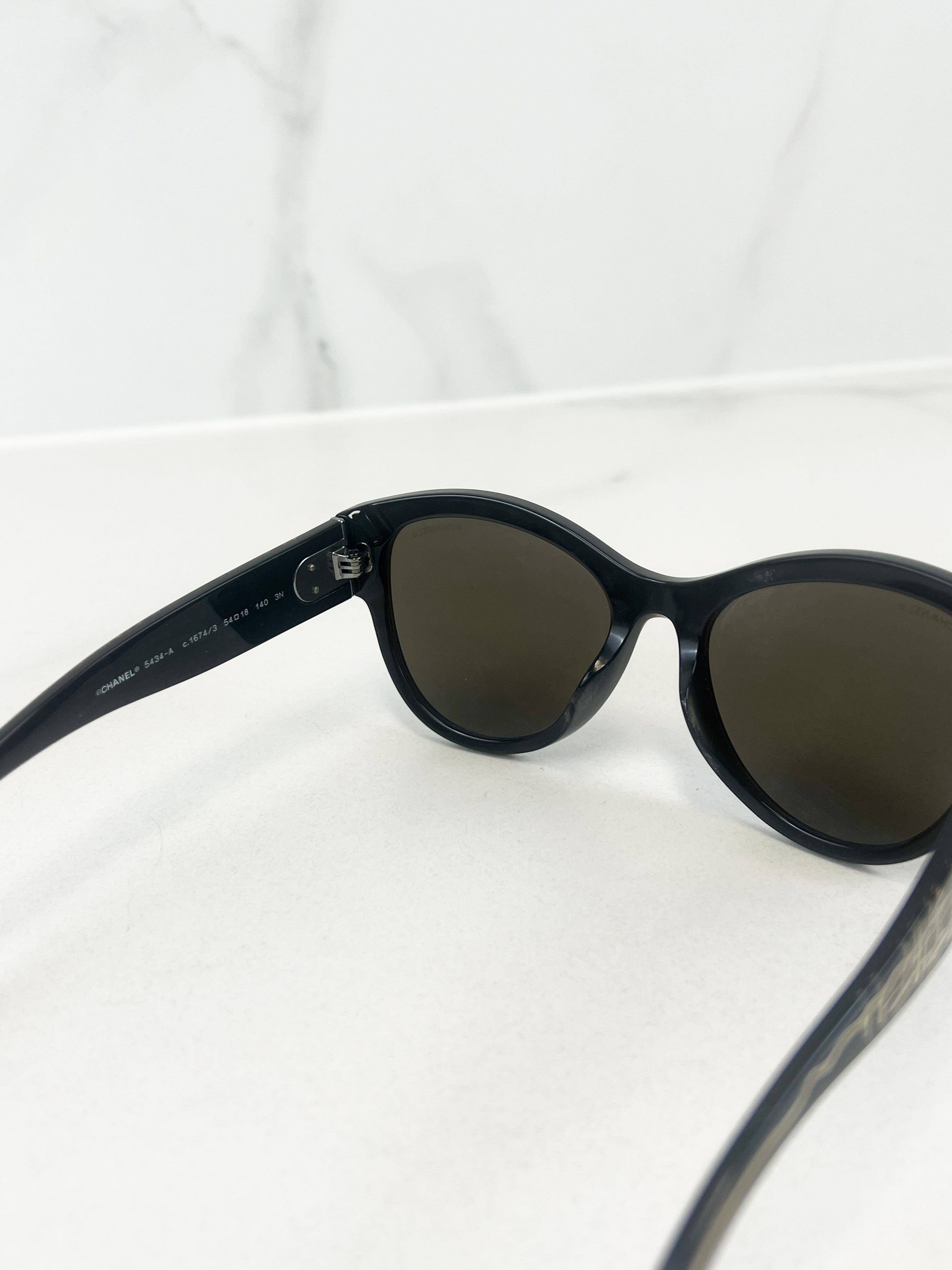 Chanel Black Pantos Sunglasses