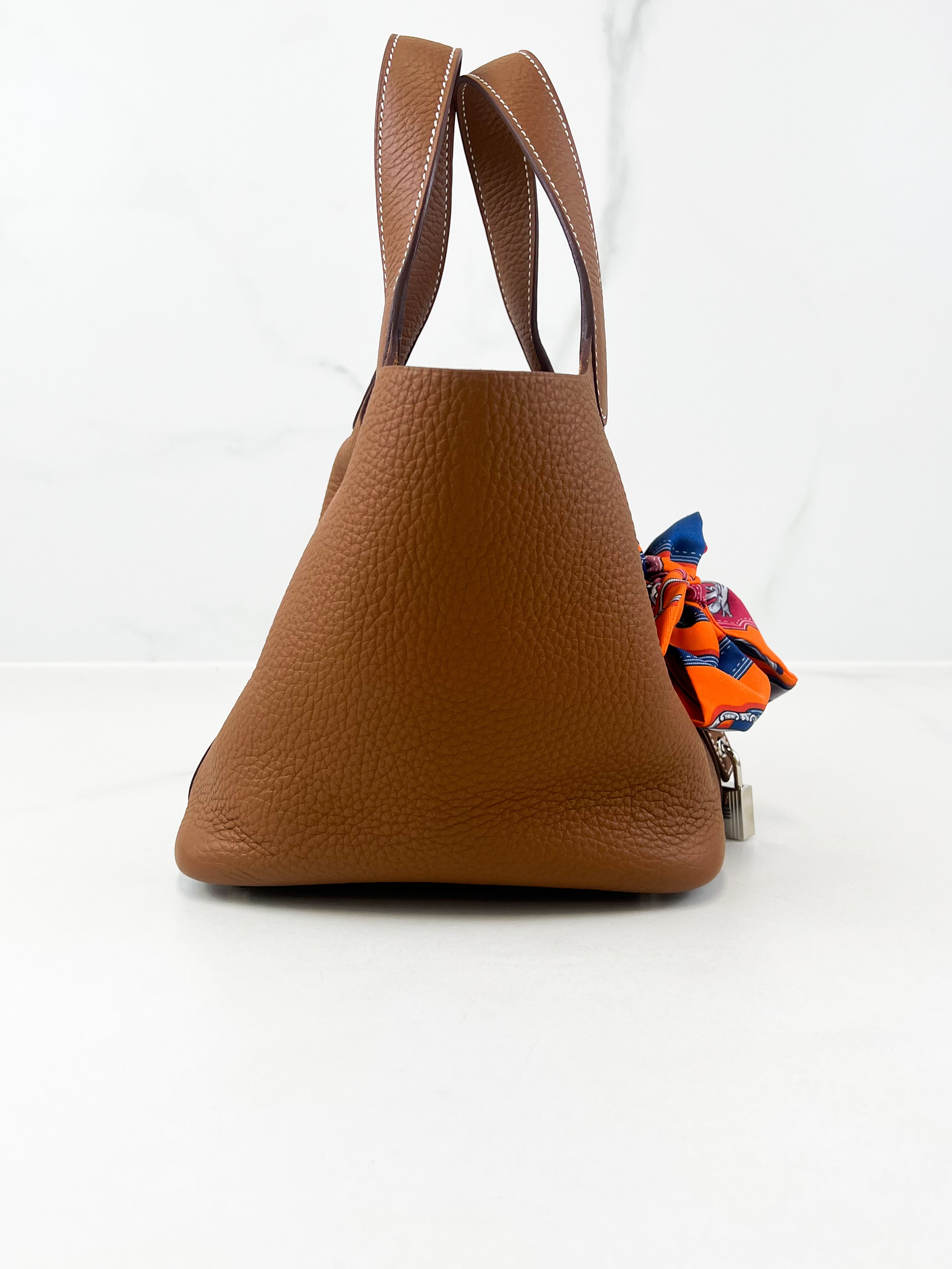 Hermes Picotin 18 in Gold Clemence Leather