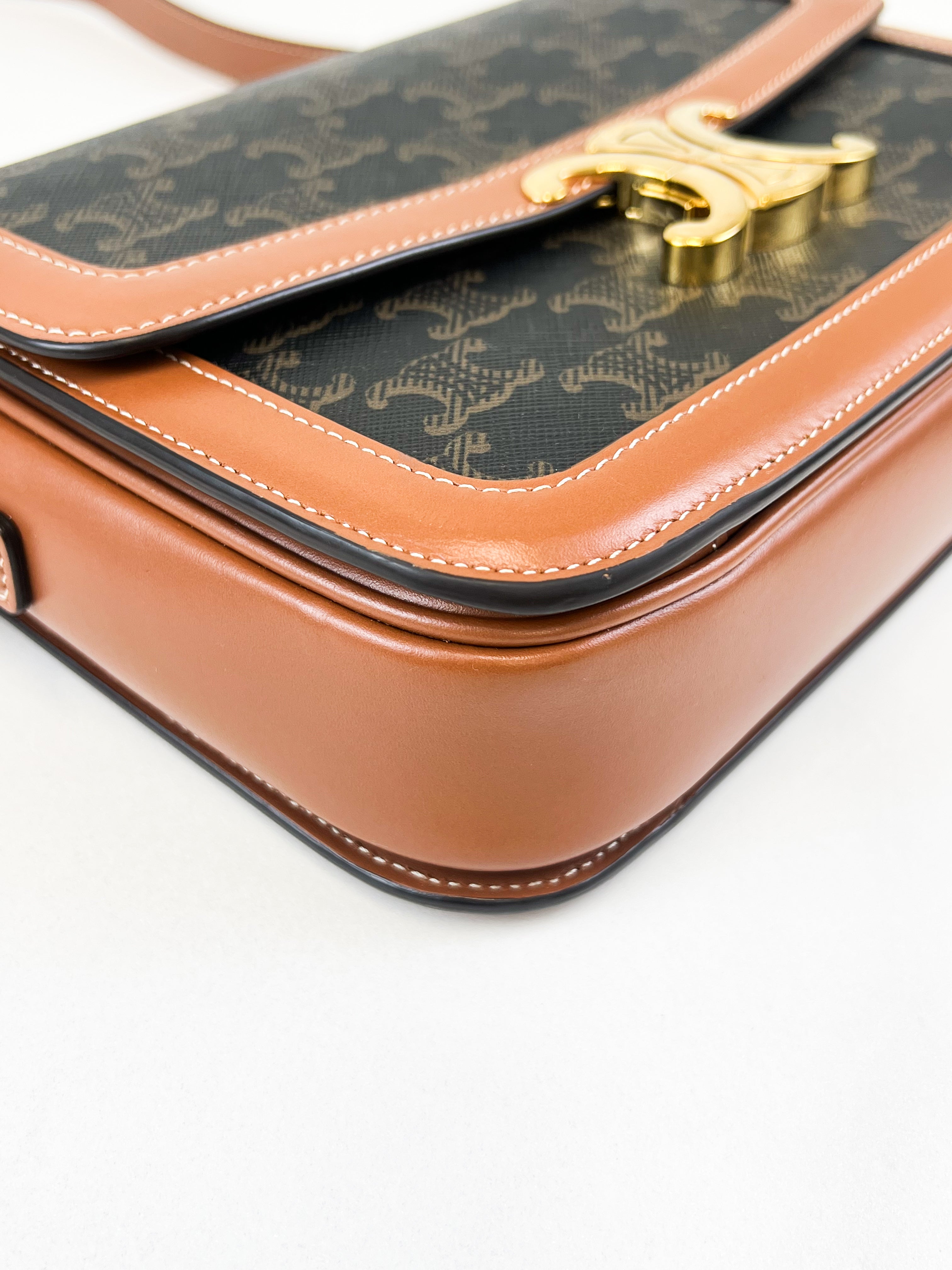 Celine Triomphe Medium in Tan