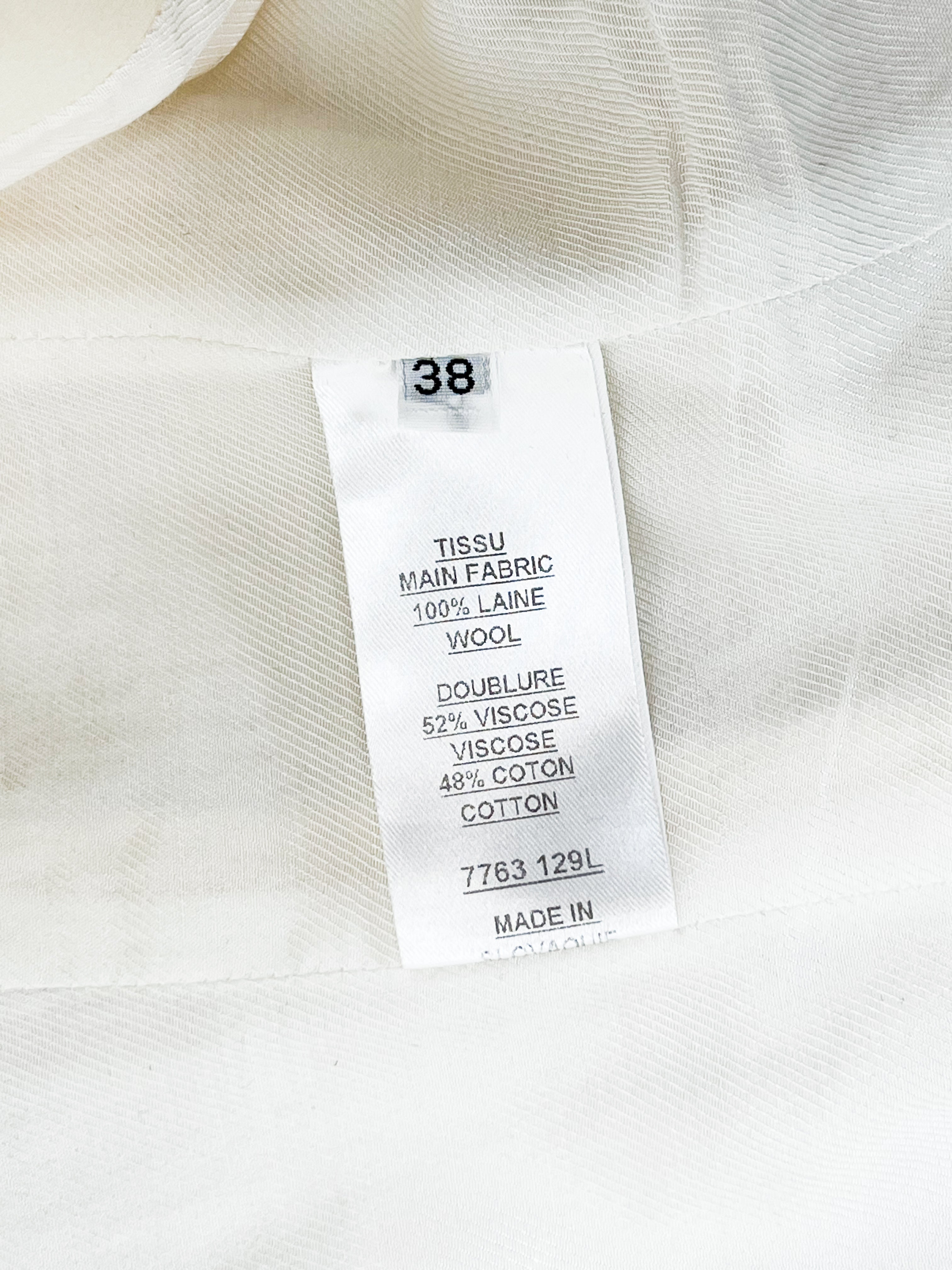 Balmain White Blazer with Gold Buttons Size 38