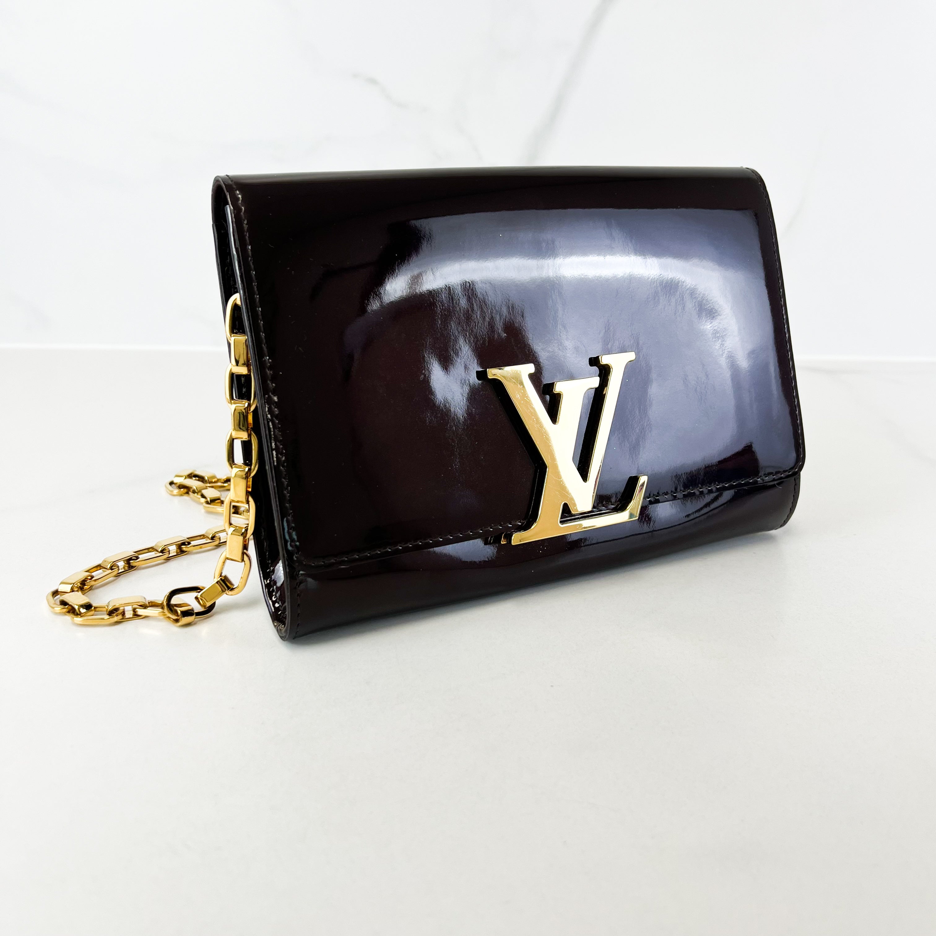 Louis Vuitton Patent St Louise Chain Bag