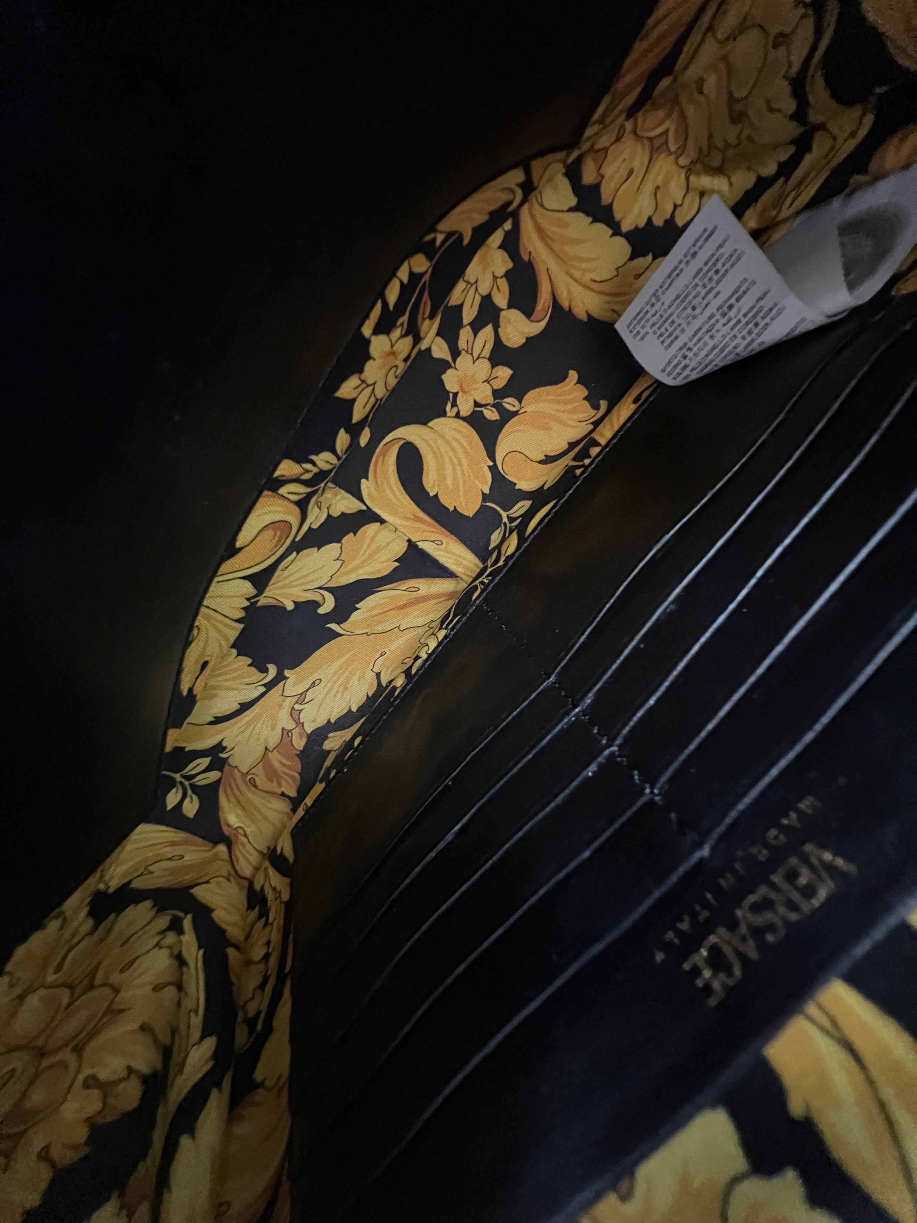 Versace Black Virtus Shoulder Bag with GHW