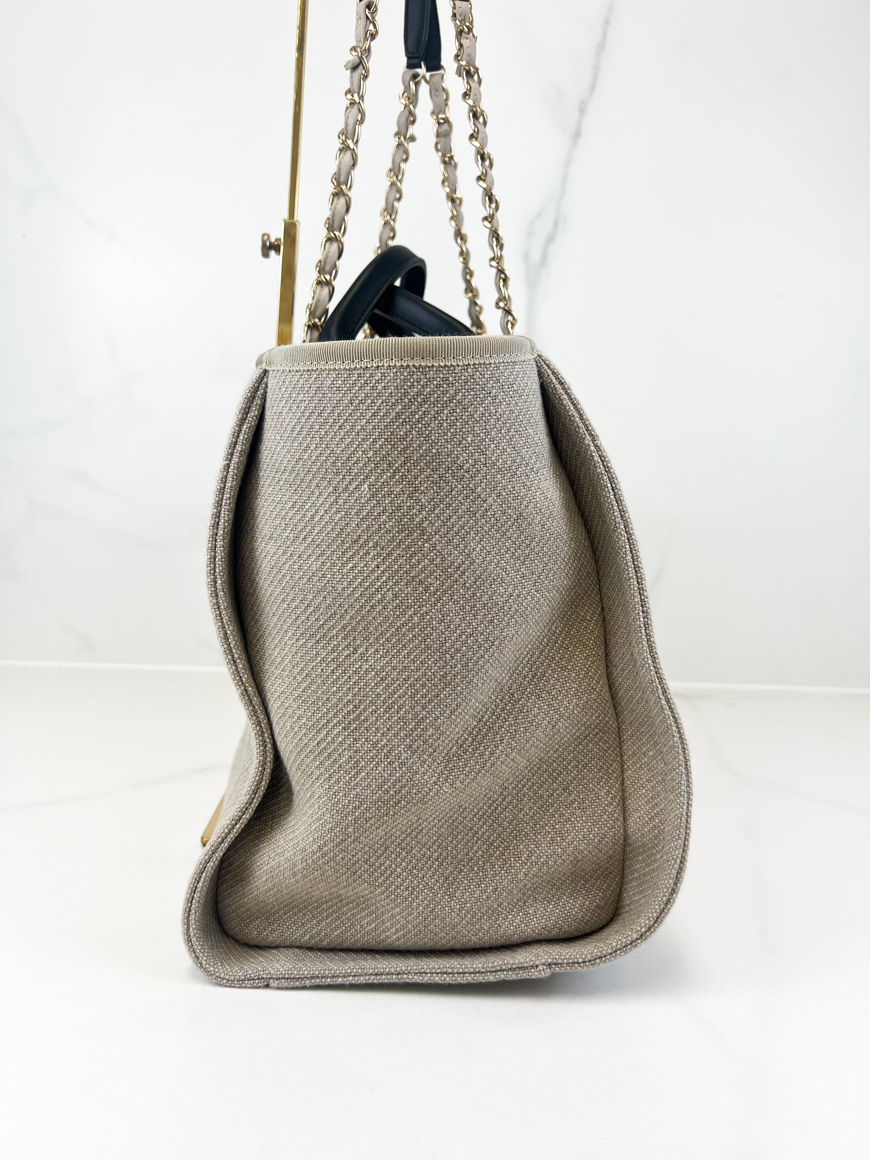 Chanel Taupe Canvas Deavuille