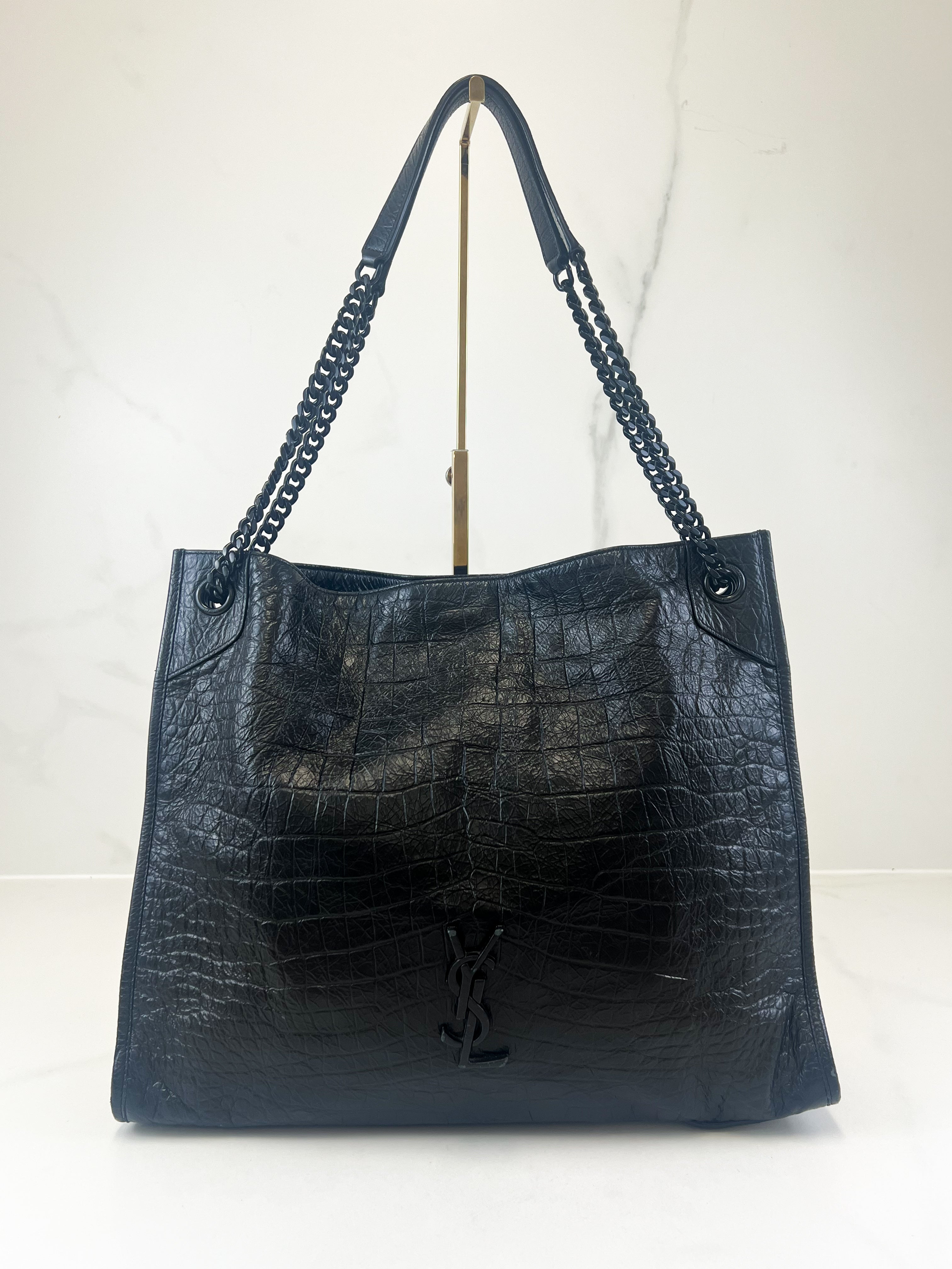 Saint Laurent Niki Shopping Crinkled Vintage Leather