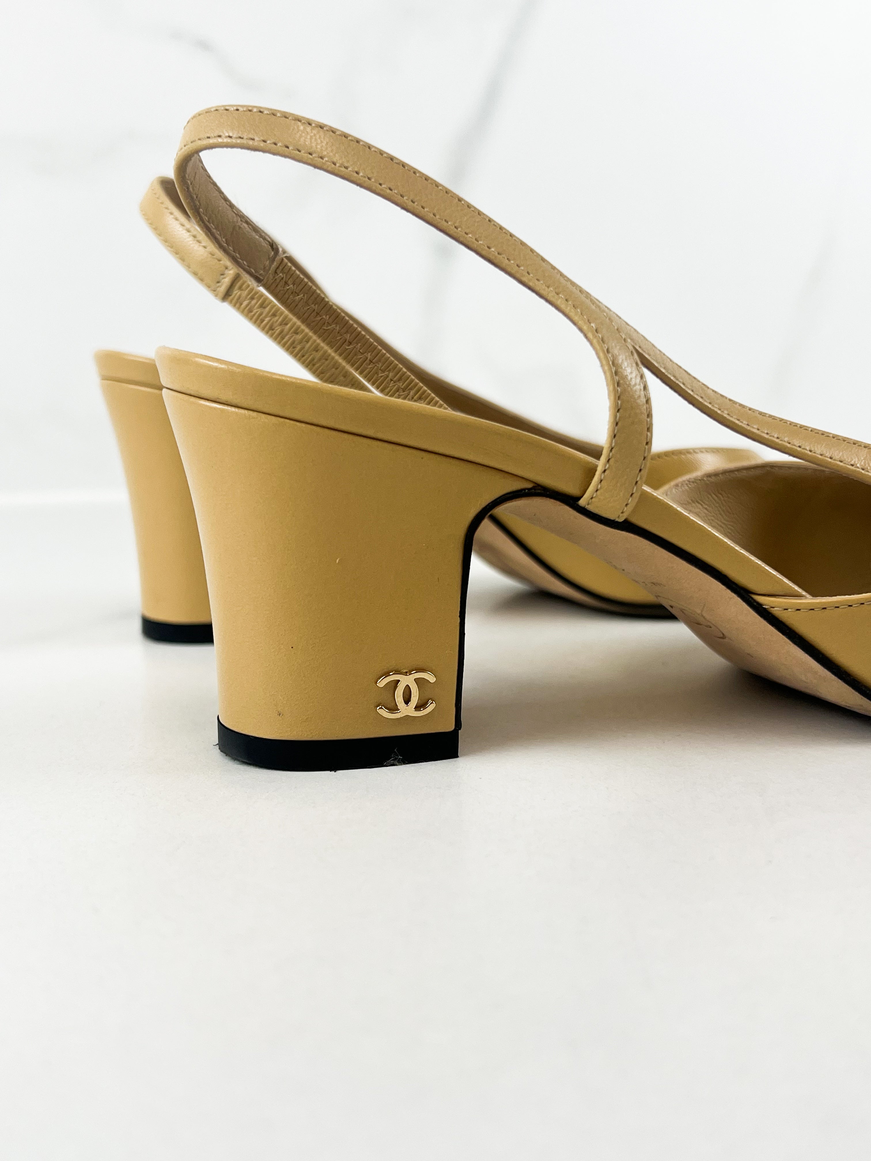 Chanel Goatskin Slingback Size 36C