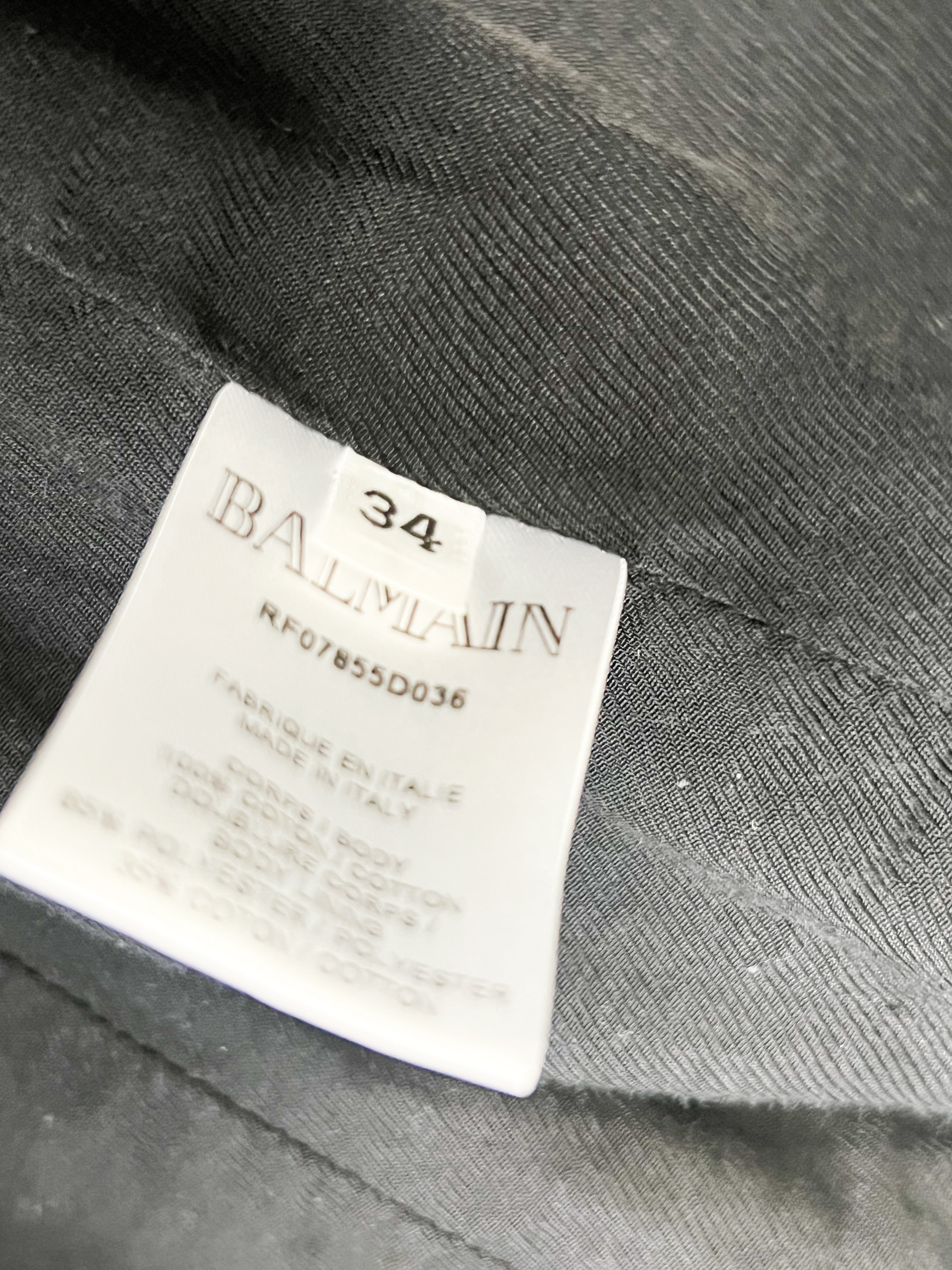 Balmain Blazer with Silver Buttons in Denim Size 34 (6)