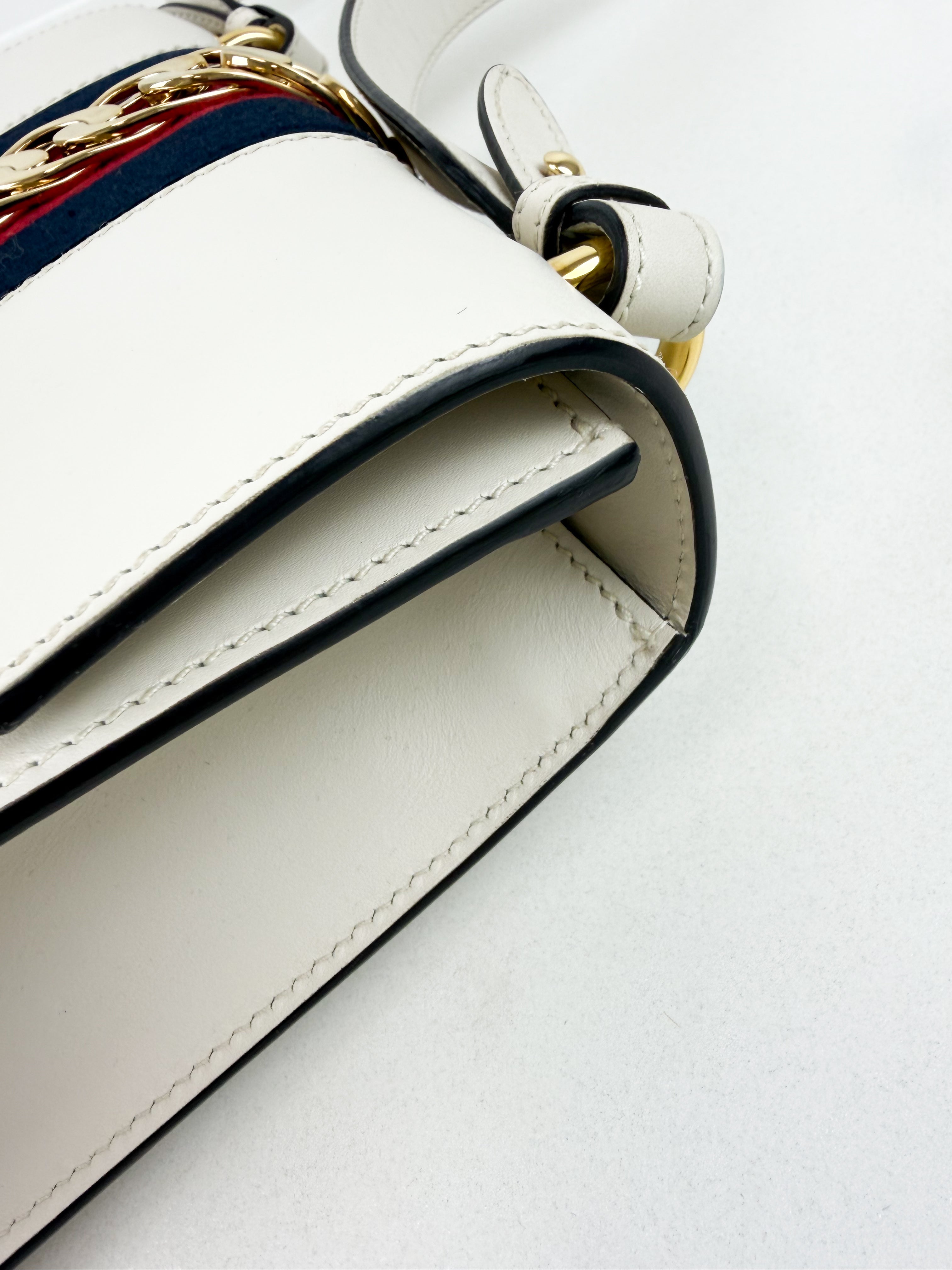 Gucci Small Sylvie White Shoulder Bag
