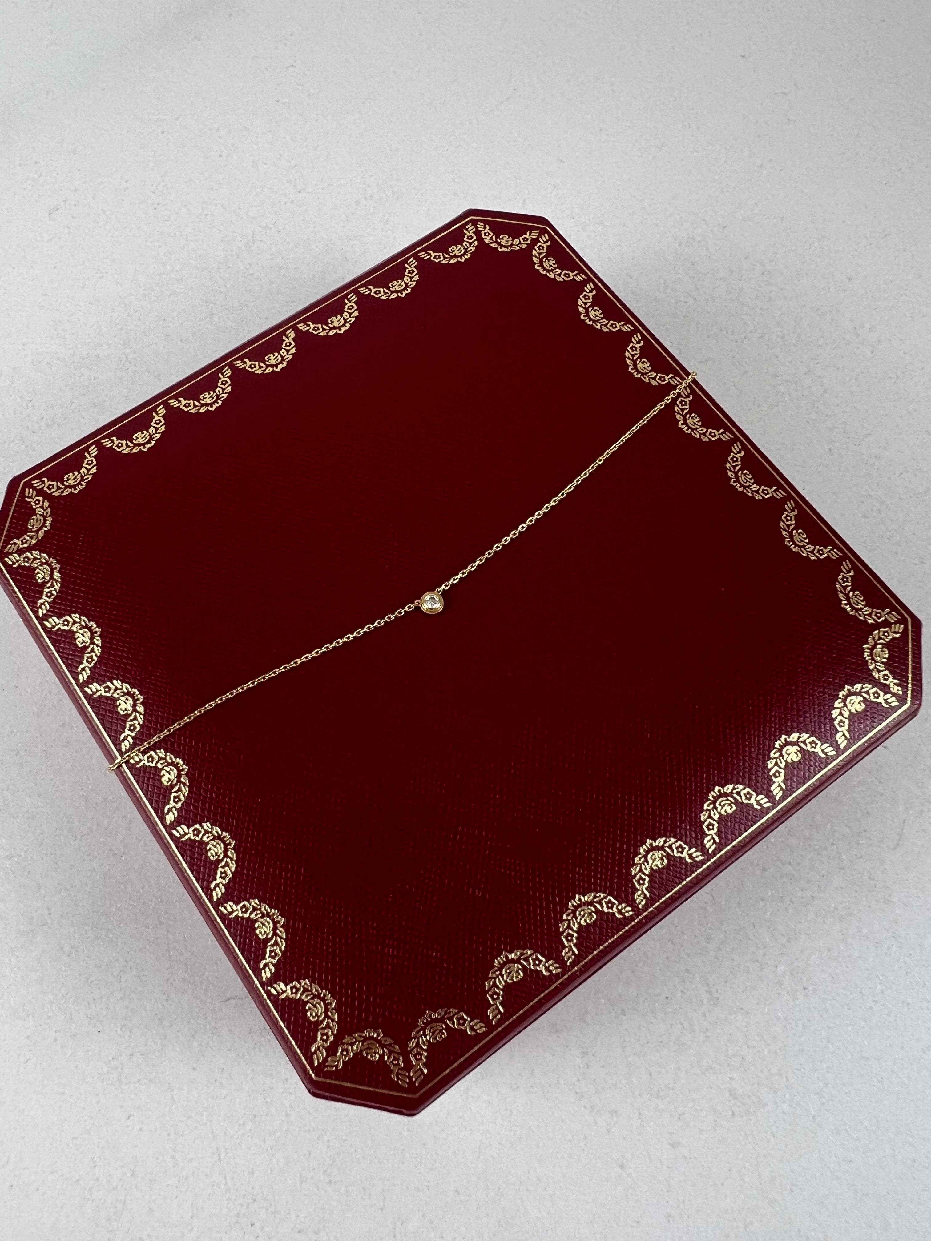 Cartier Diamond Pendant Necklace in Yellow Gold