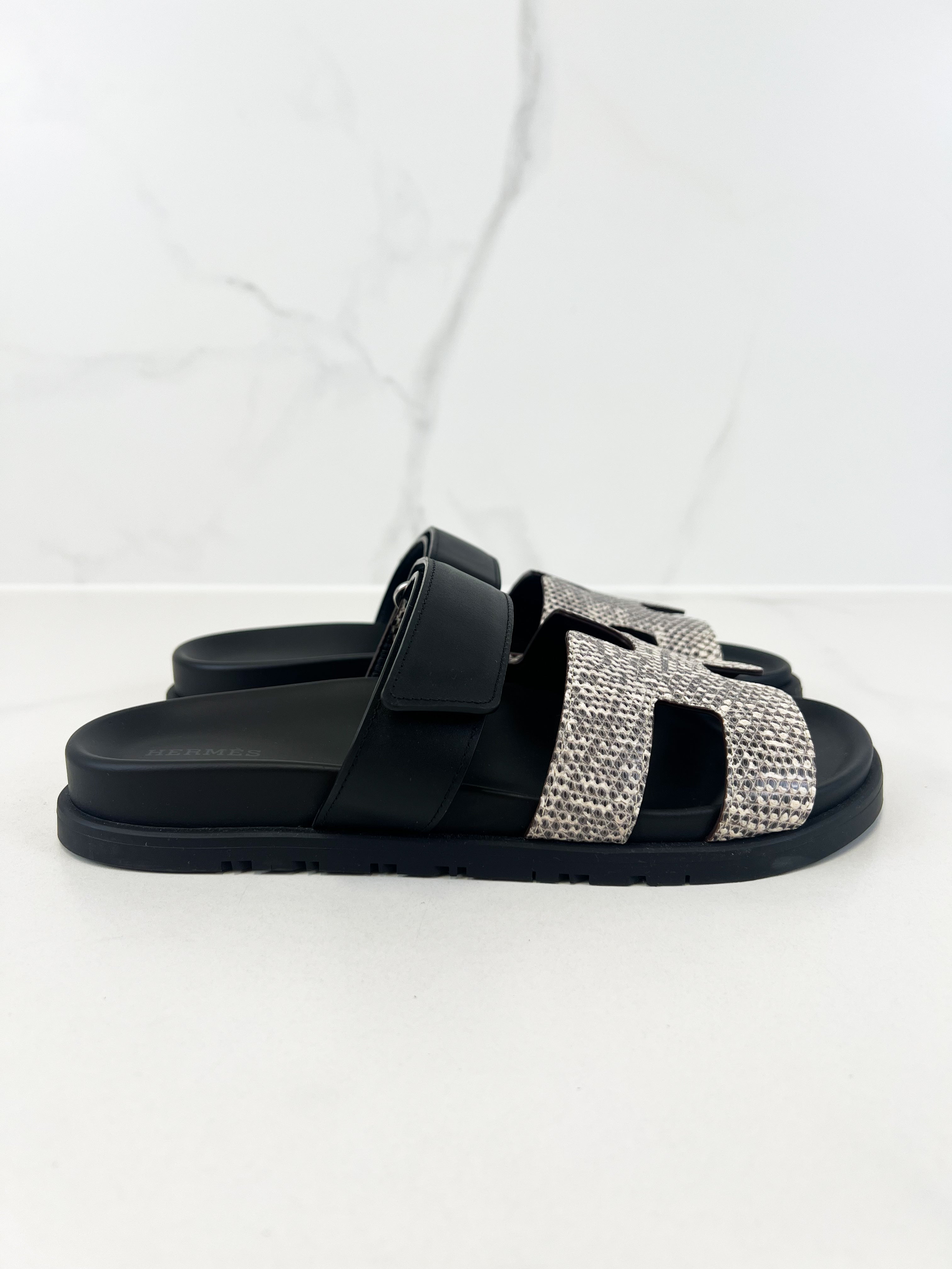 Hermes Lizard Ombre Chypre Sandal Size 39
