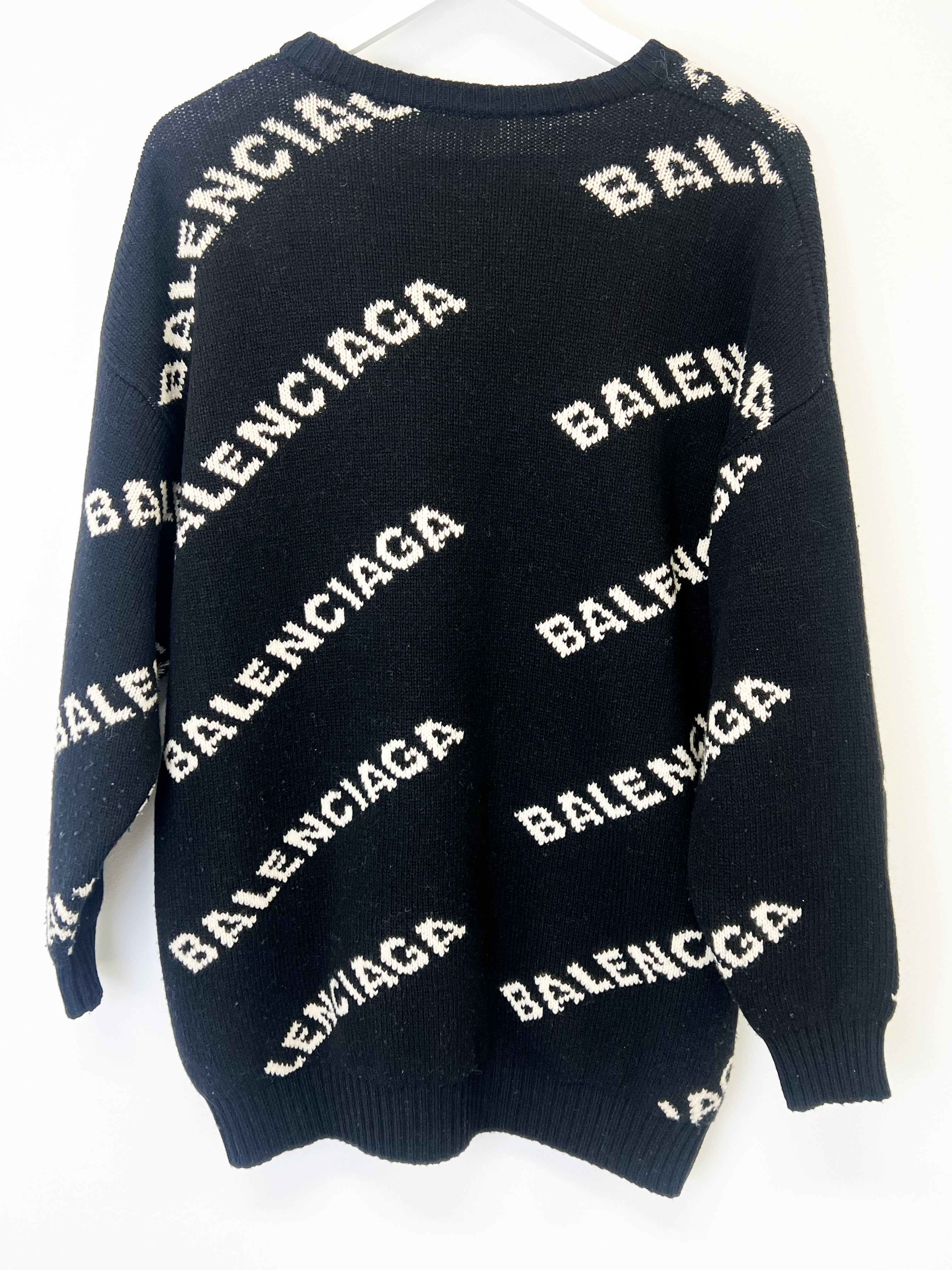 Balenciaga All Over Long Jumper Size Small