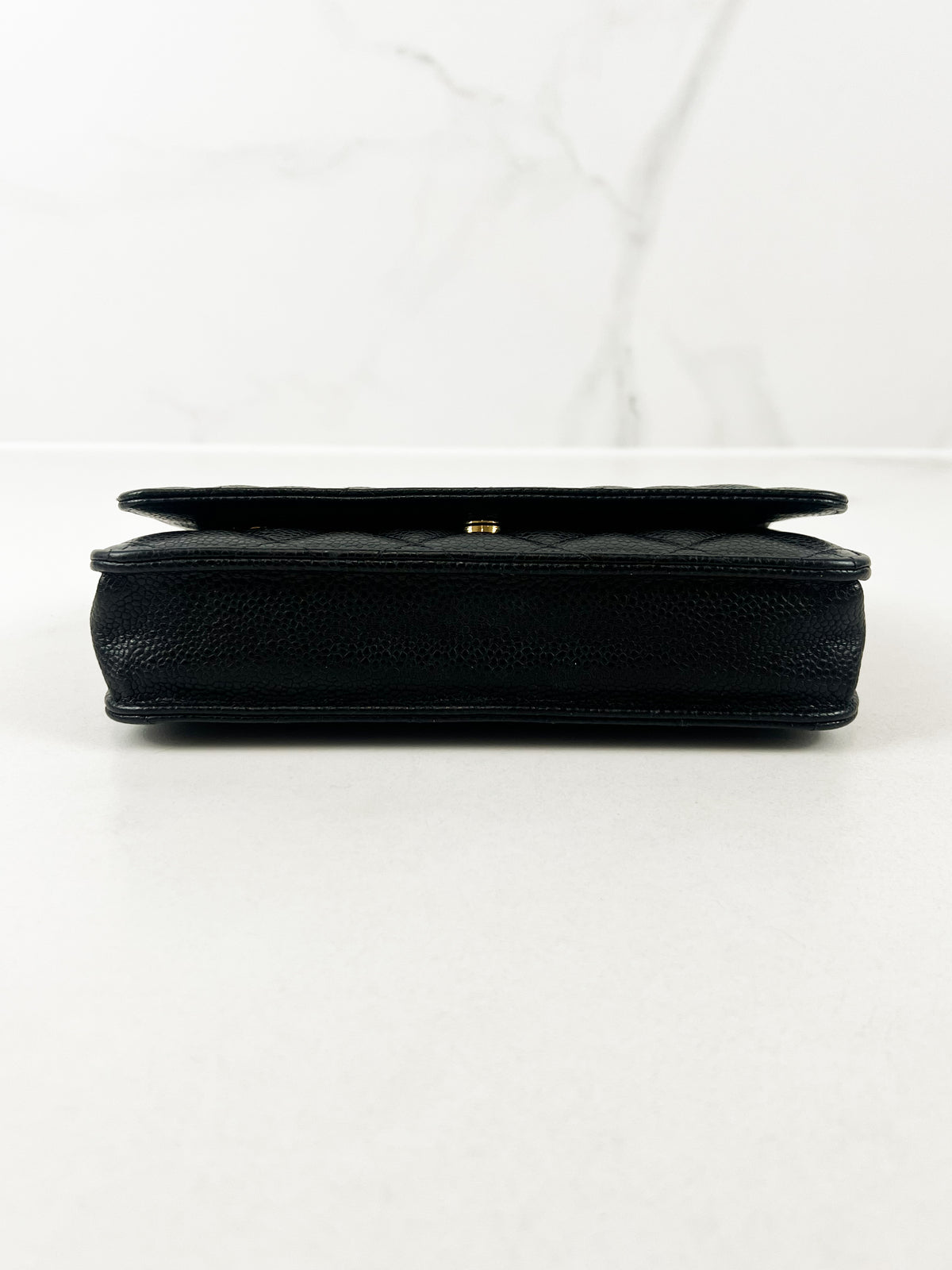 Chanel Black Classic Caviar CC WOC with GHW
