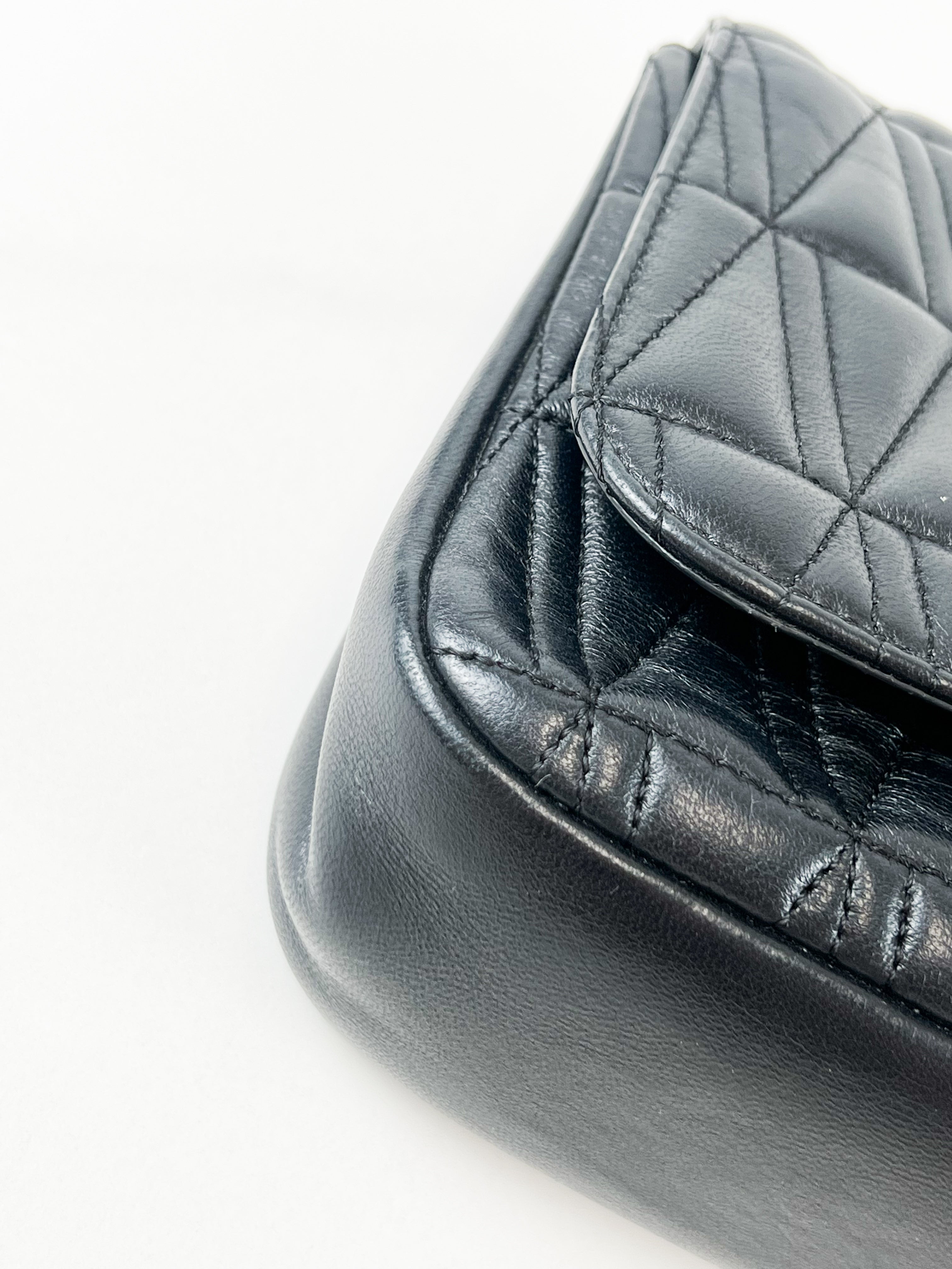 Versace Black Virtus Shoulder Bag with GHW