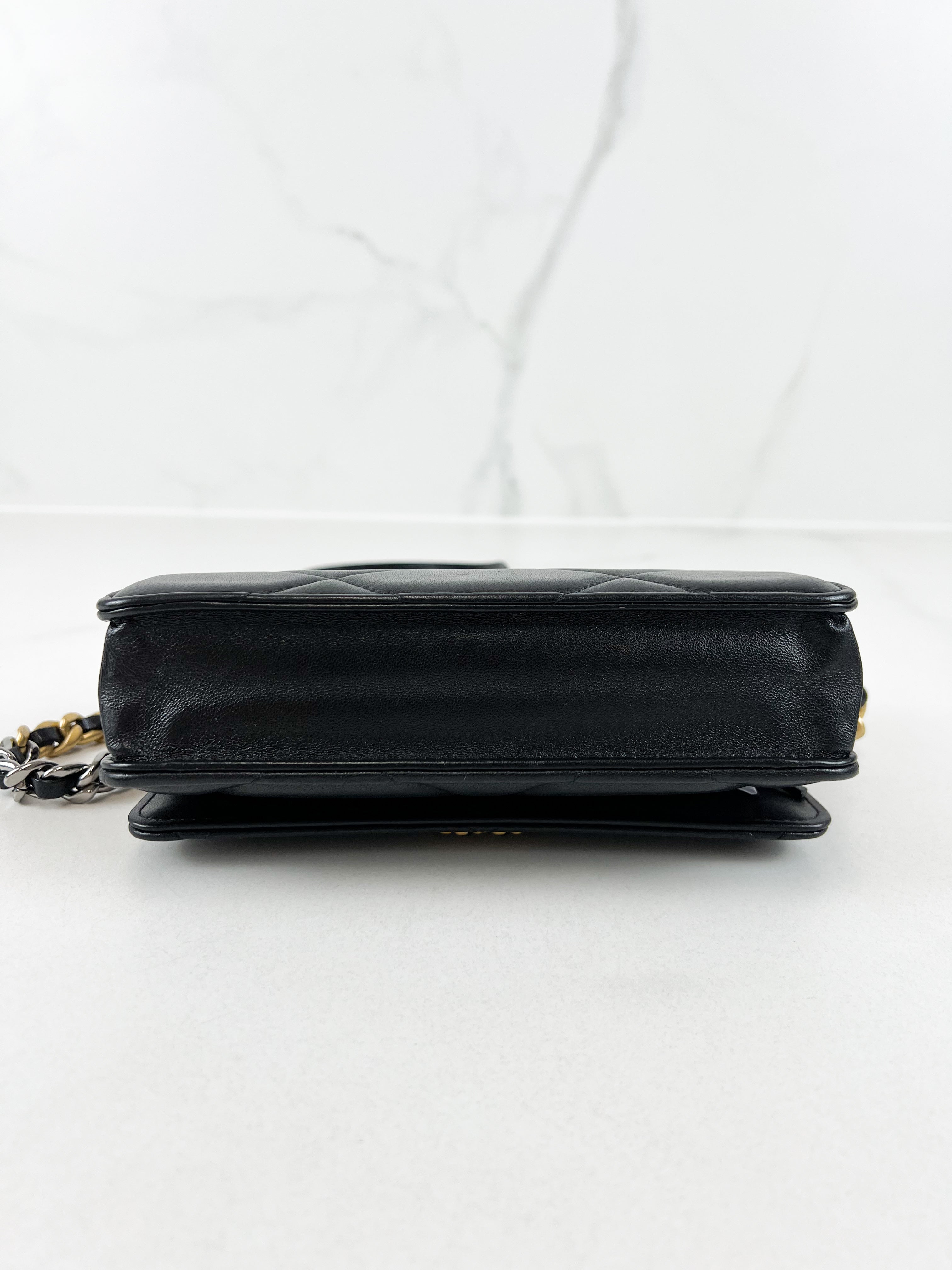 Chanel 19 Wallet on Chain WOC in Lambskin Leather