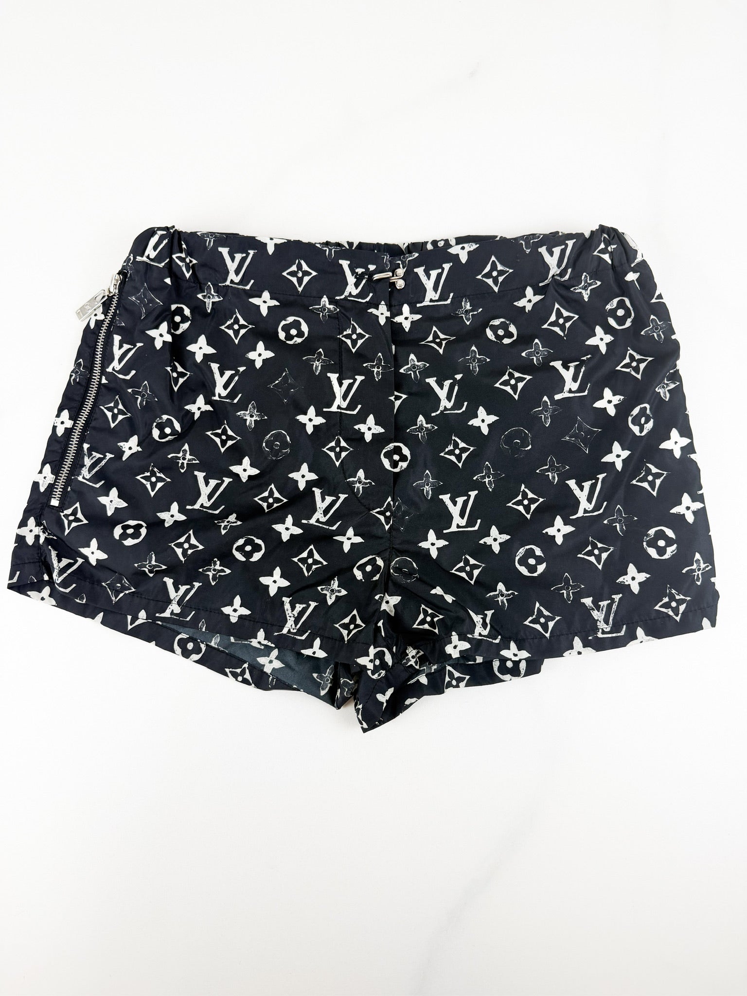 Louis Vuitton Black Stencil-effect Midnight Jogging Shorts Size 34
