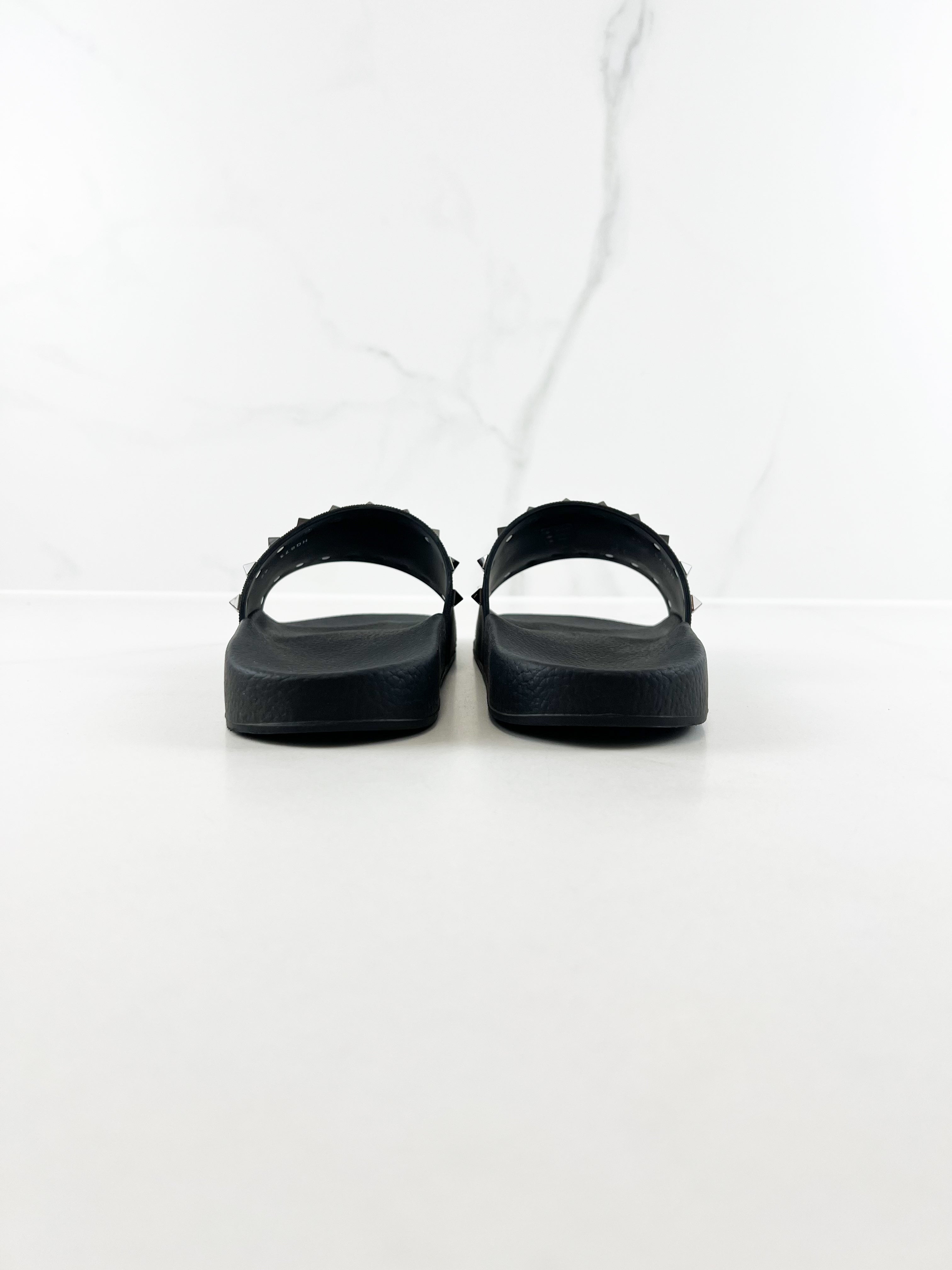 Valentino Men Rockstud Slides Size 42
