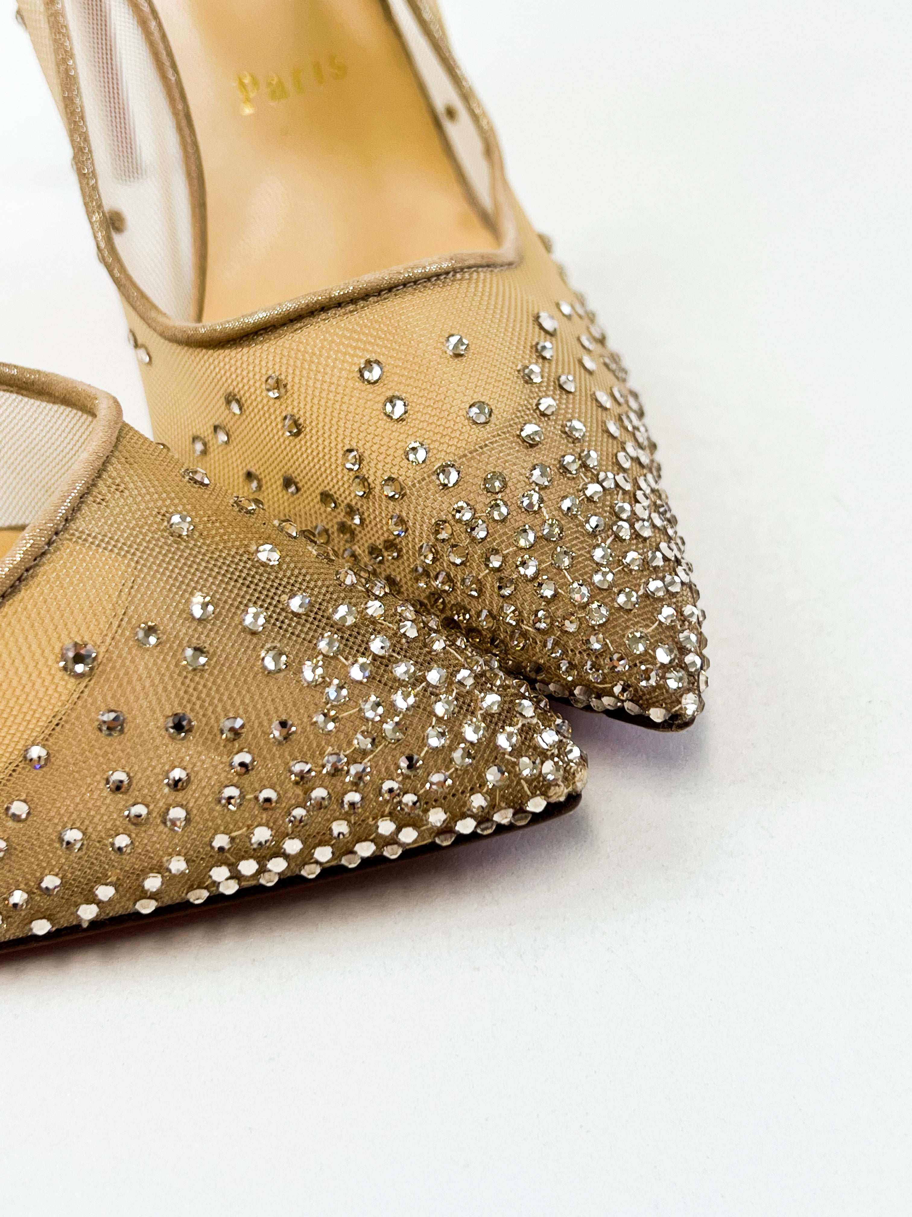 Christian Louboutin Follies Strass 100mm Size 39.5