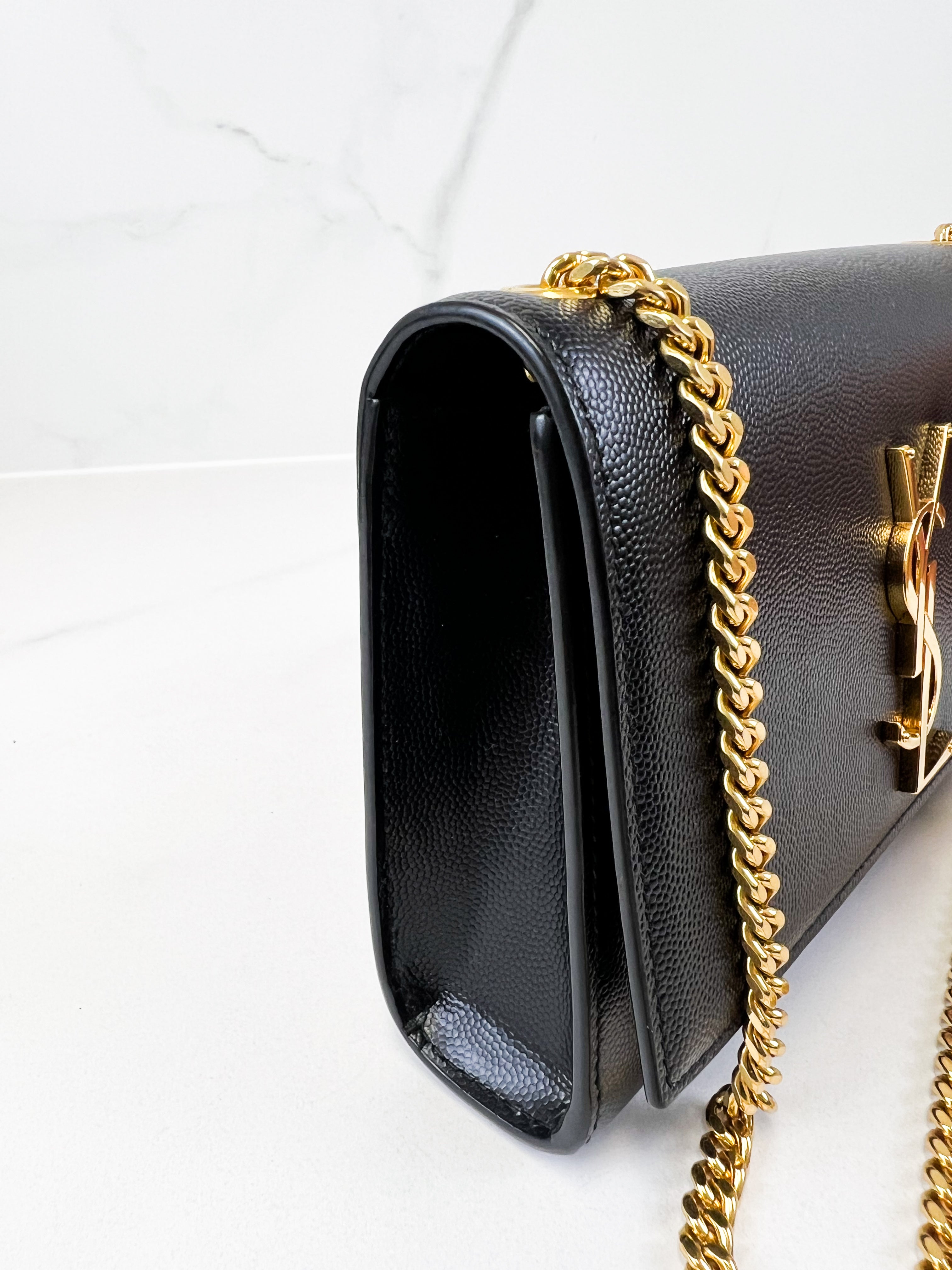 Saint Laurent Kate Small in Grain Embossed Leather
