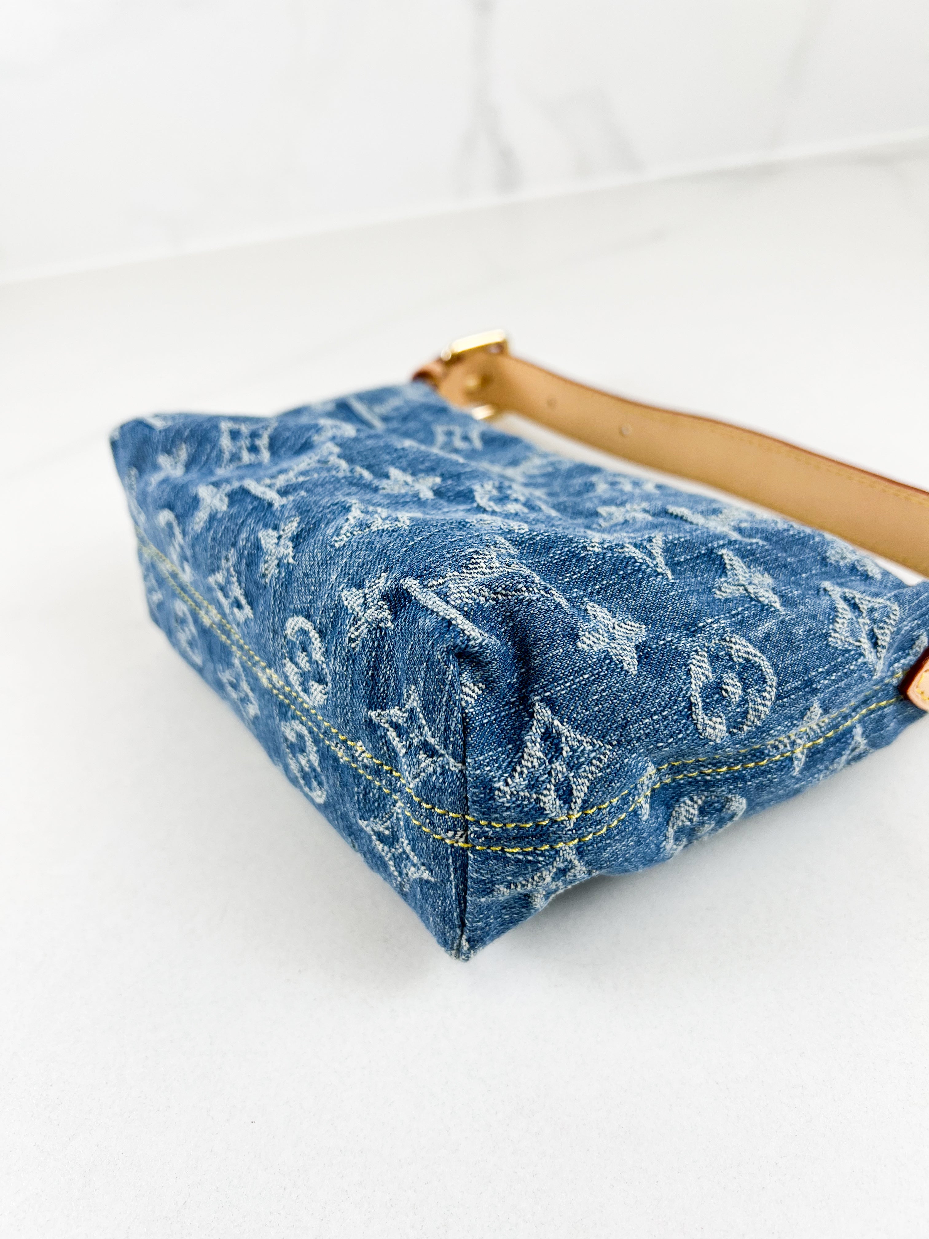 Louis Vuitton Hills Pochette Bag in Denim Monogram Canvas