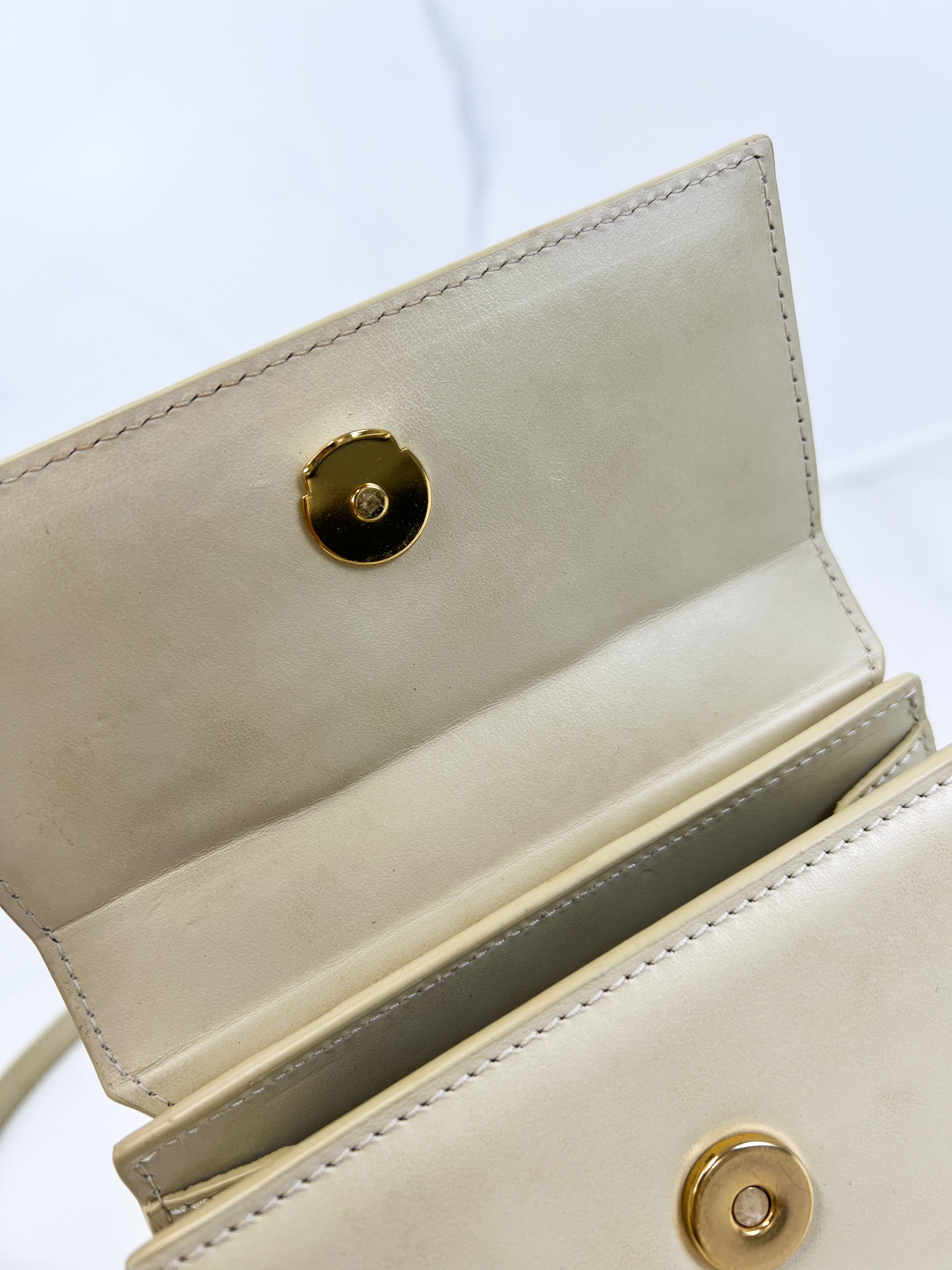 Jacquemus Ivory Le Chiquito Leather Crossbody