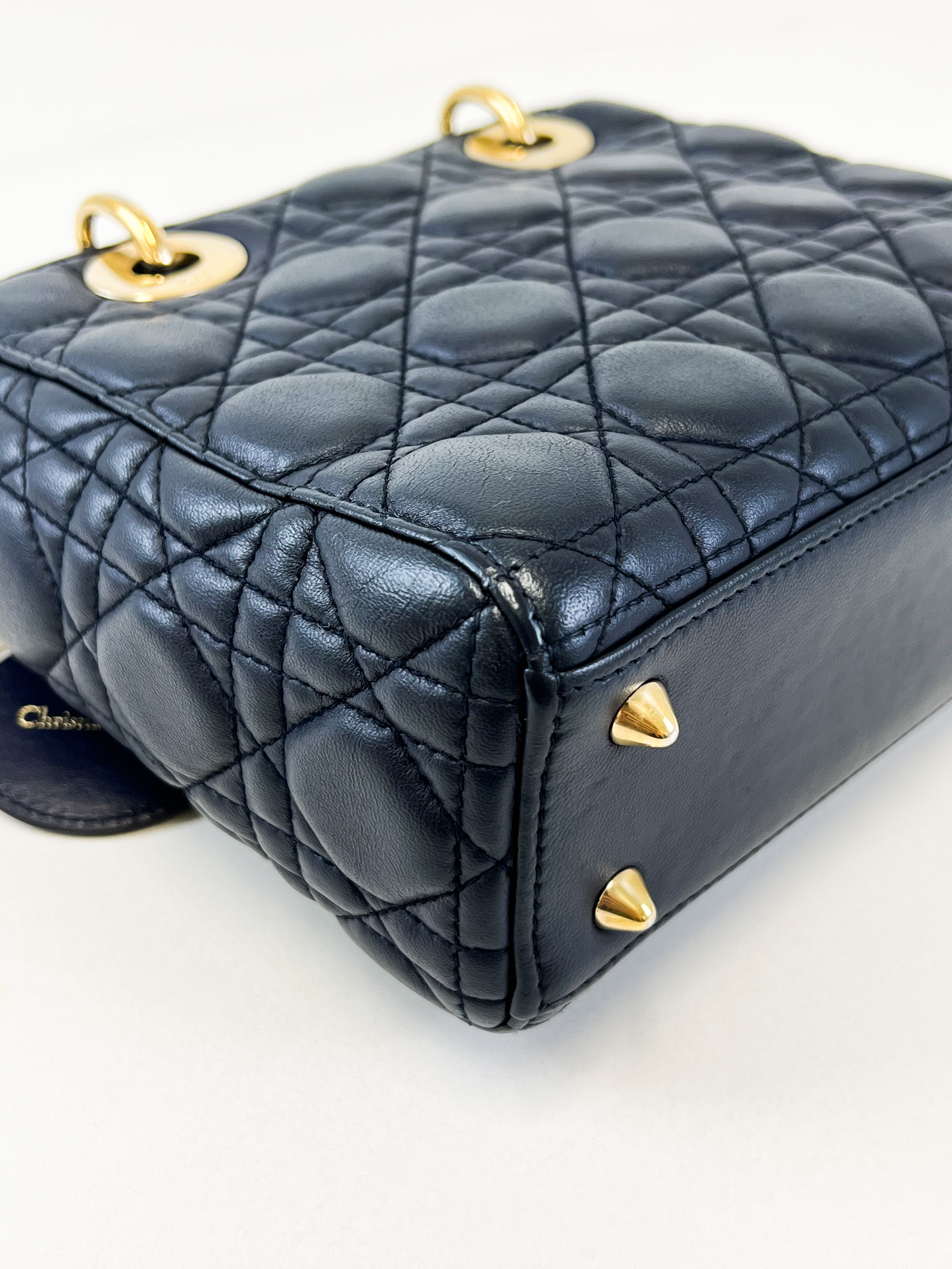 Christian Dior Small Midnight Blue Lady Dior