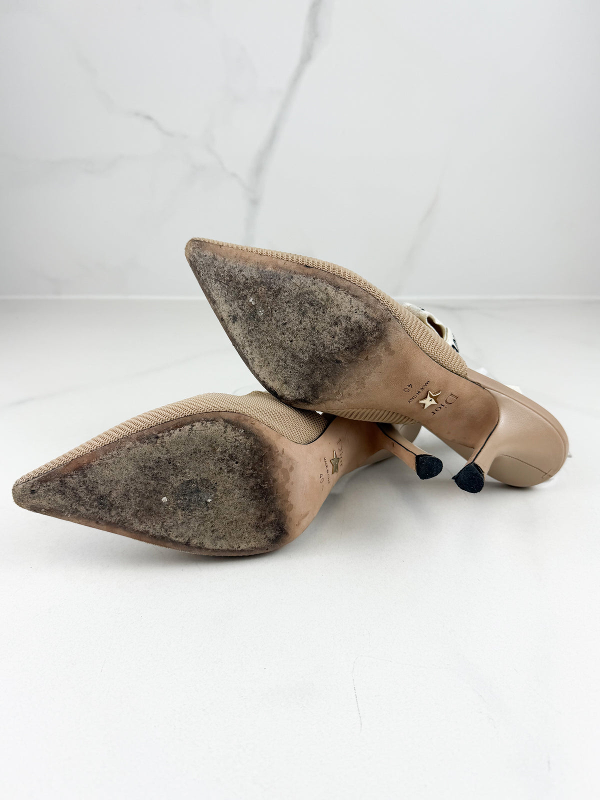 Christian Dior Beige J'adior Slingback Heel Size