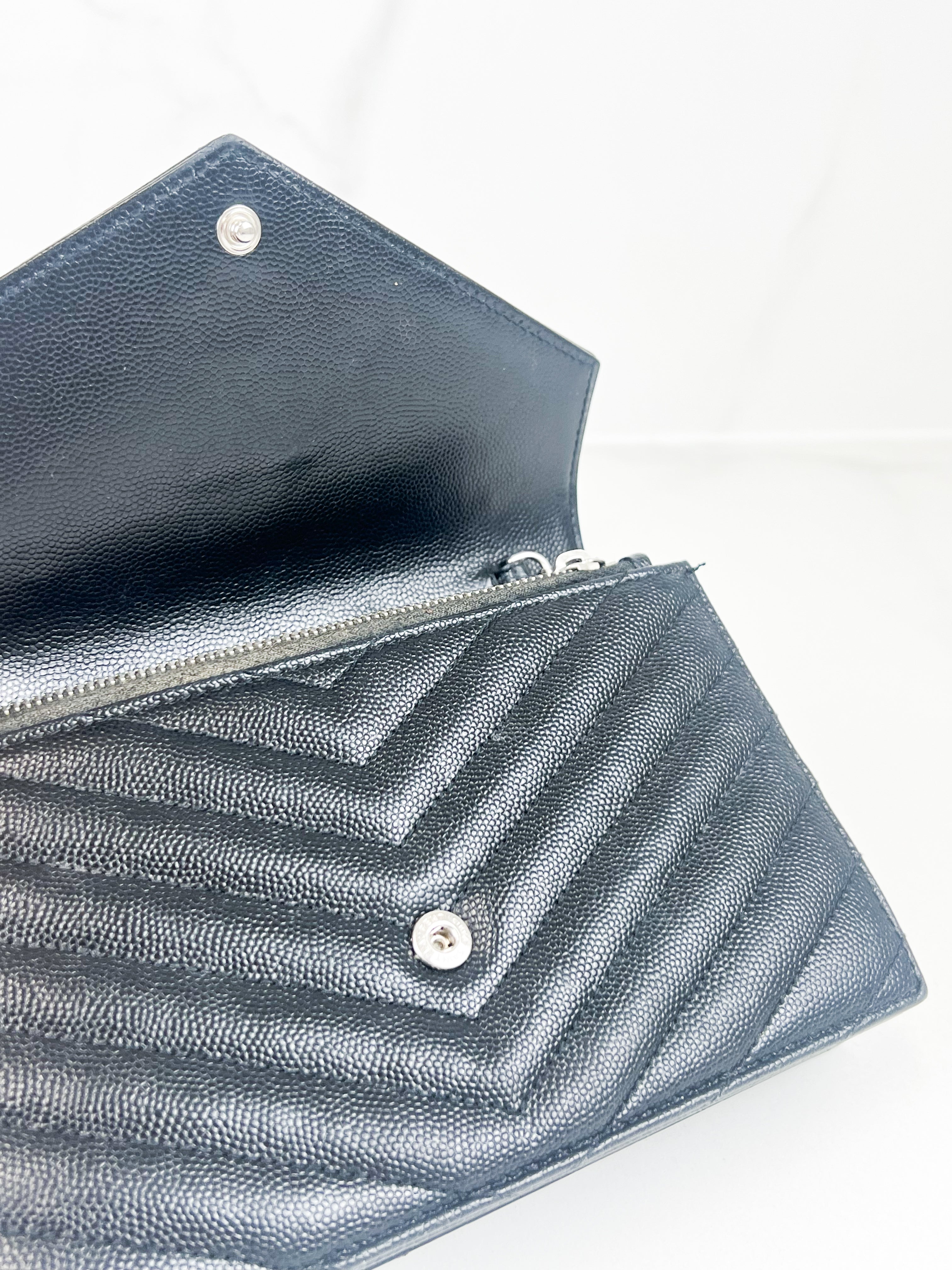 Saint Laurent Black Cassandre Envelope WOC
