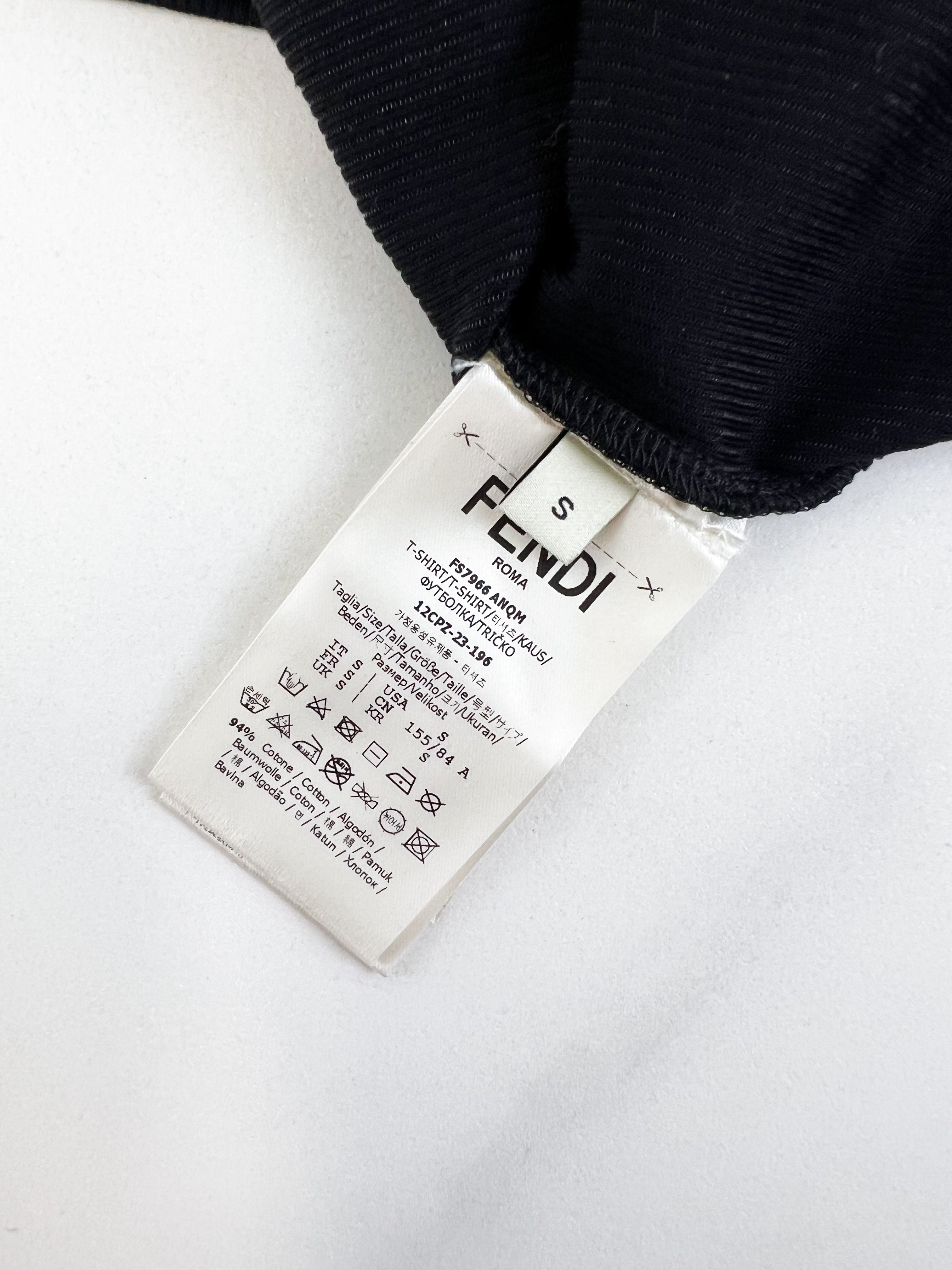 Fendi Black Cotton Top Size Small