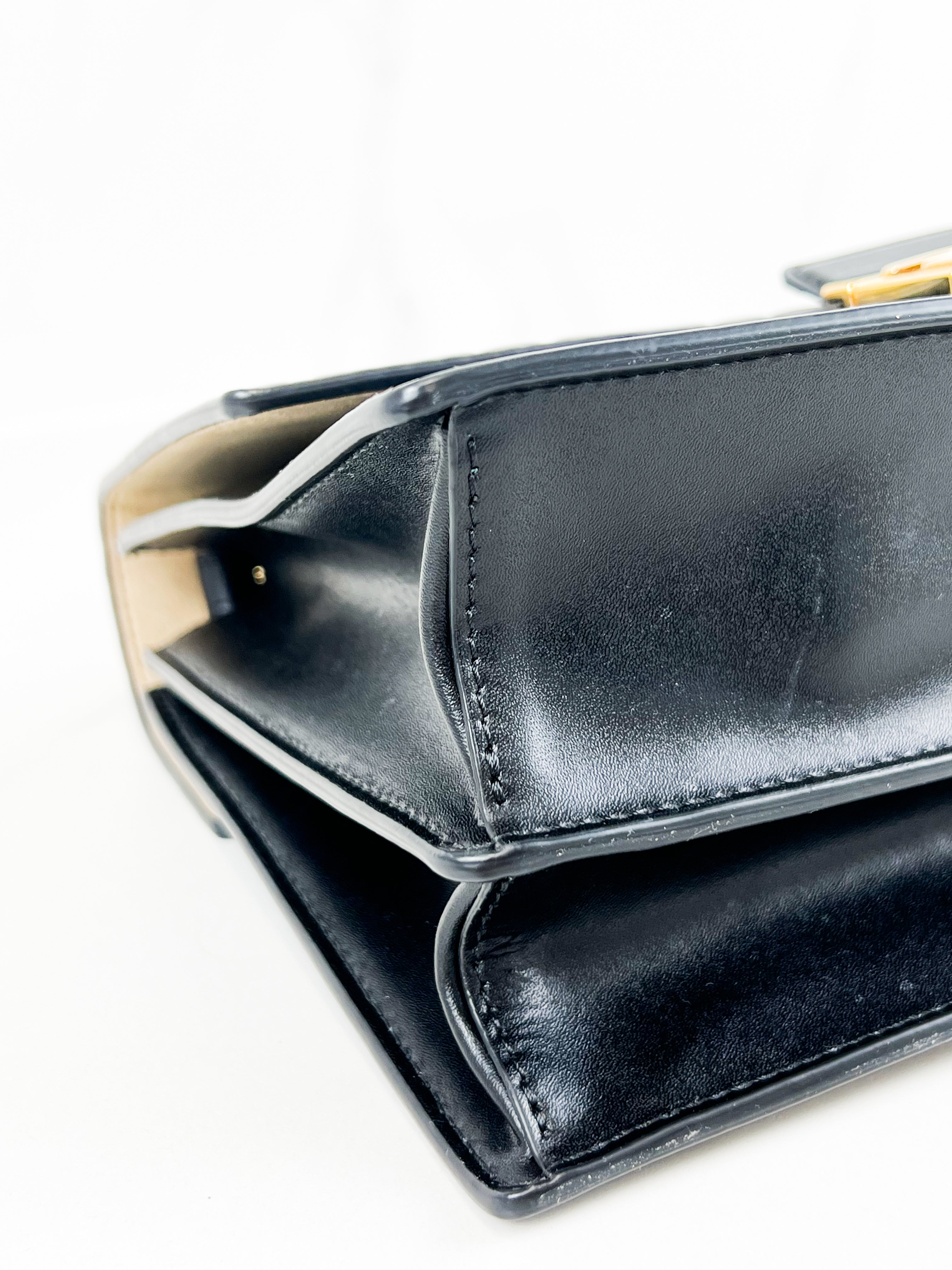 Fendi Kan I Medium Embossed Shoulder Flap Bag