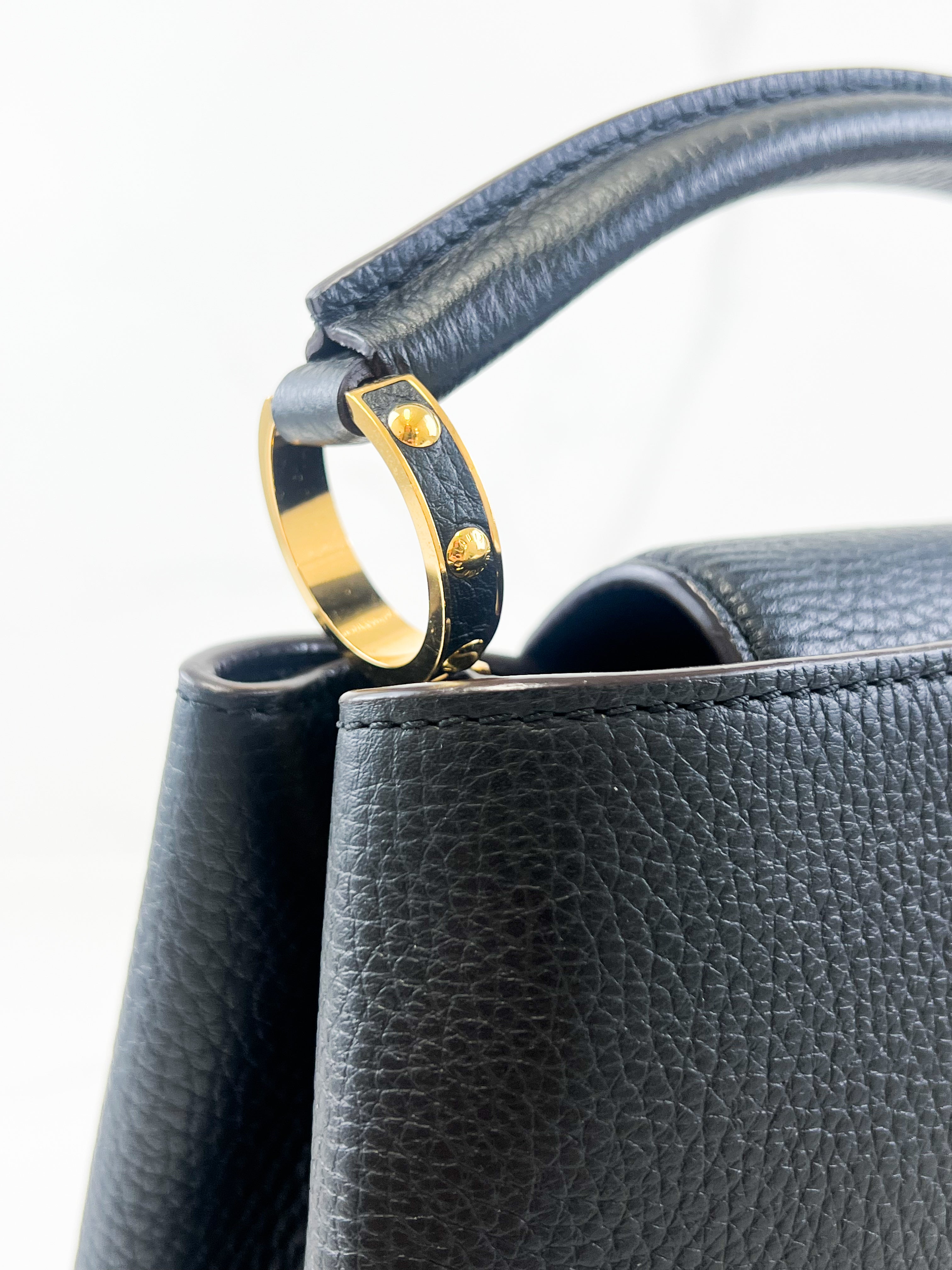 Louis Vuitton Black Capucines BB