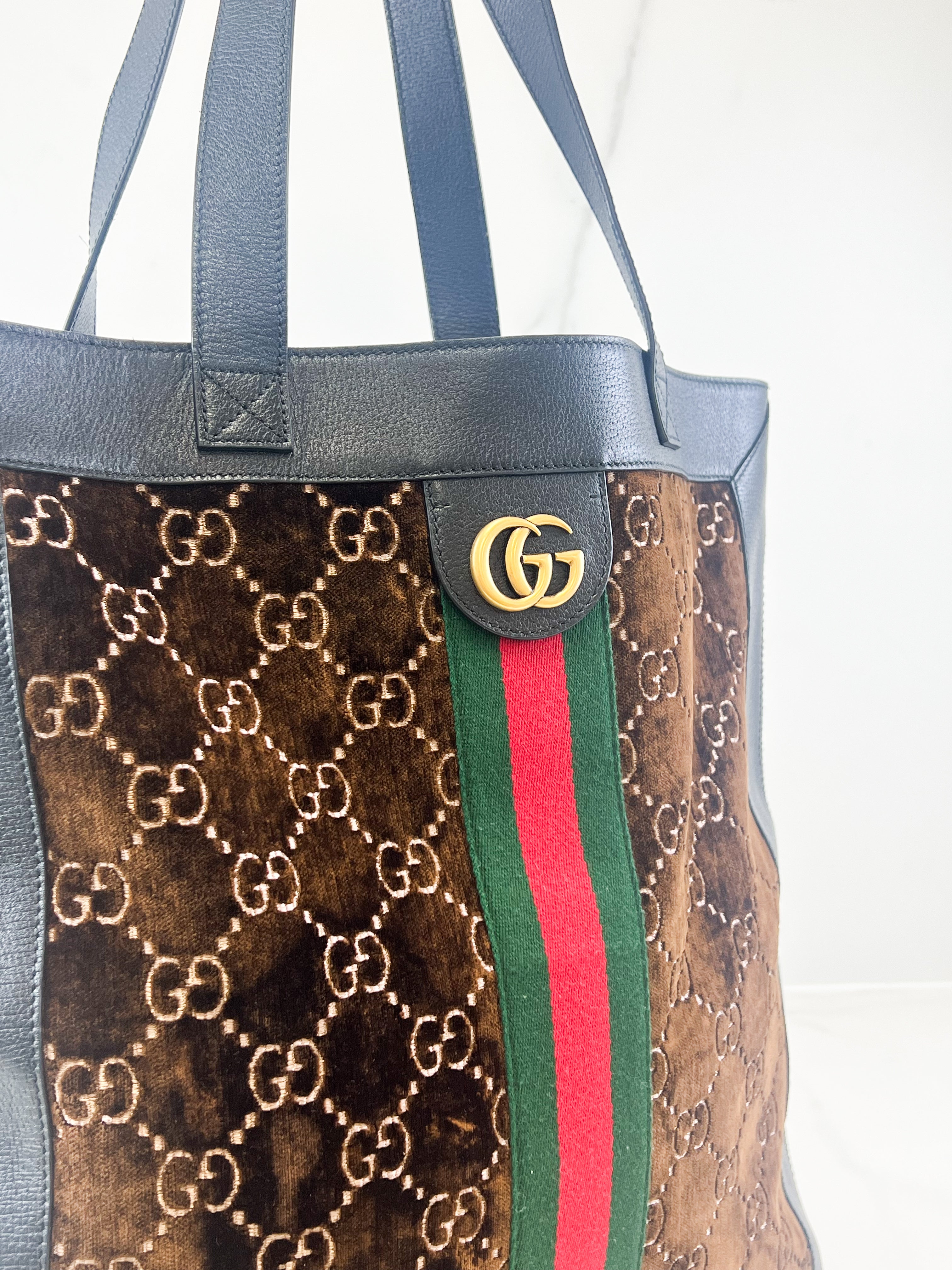Gucci Velvet Ophidia Tote Bag