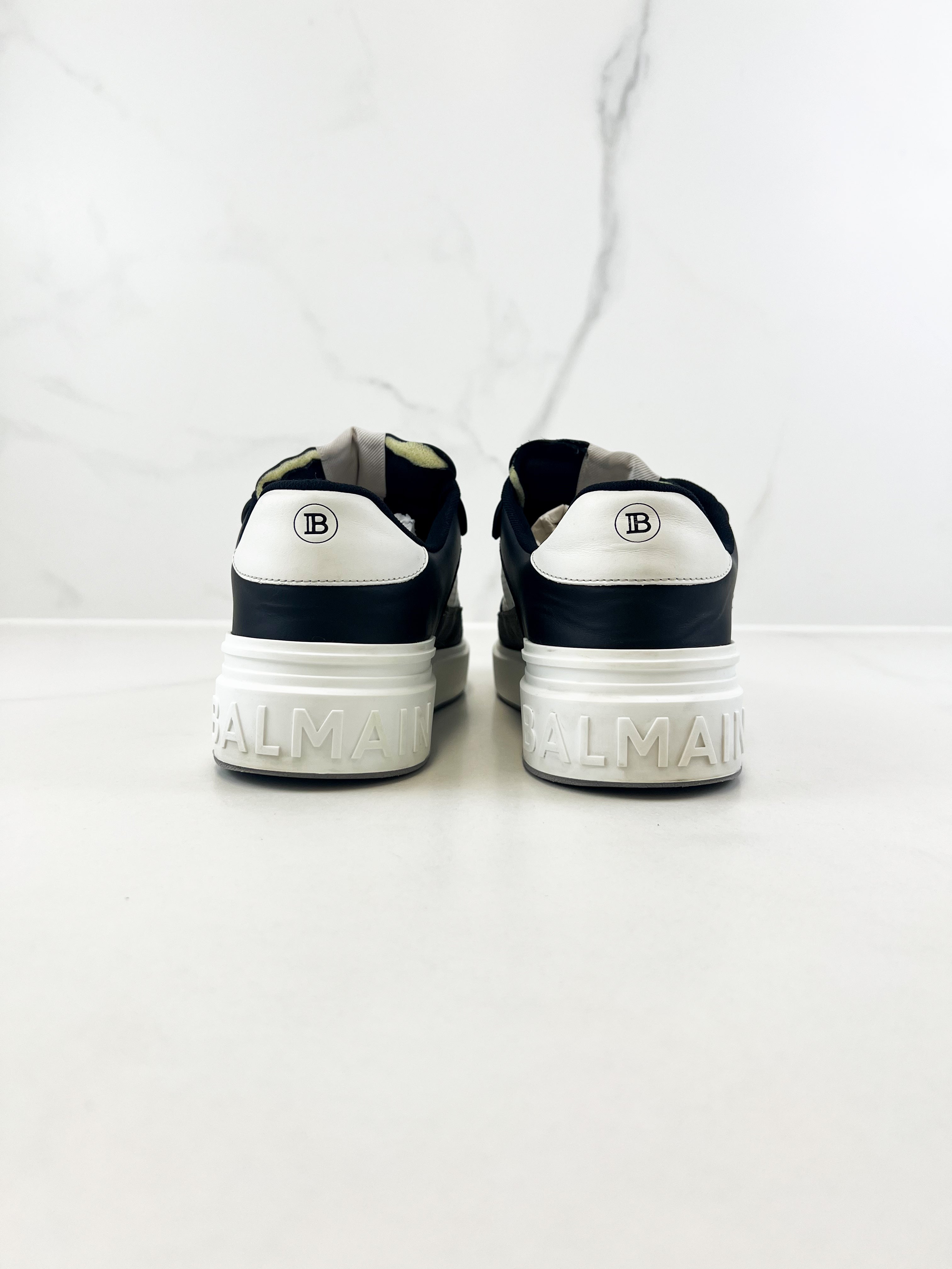 Balmain Black & White Low Top Sneaker Size 7US