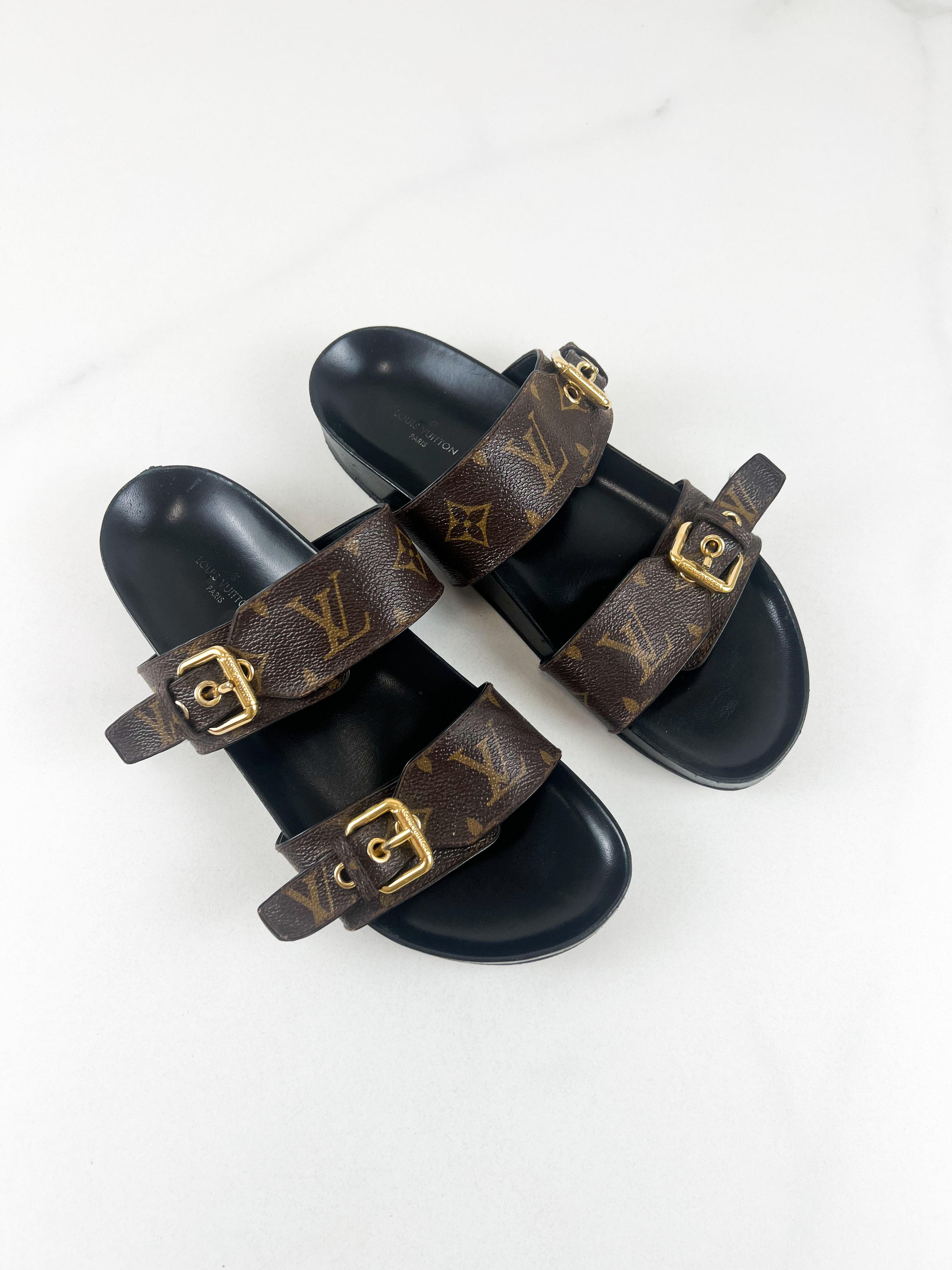 Louis Vuitton Bom Dia Flat Comfort Mule Size 38.5