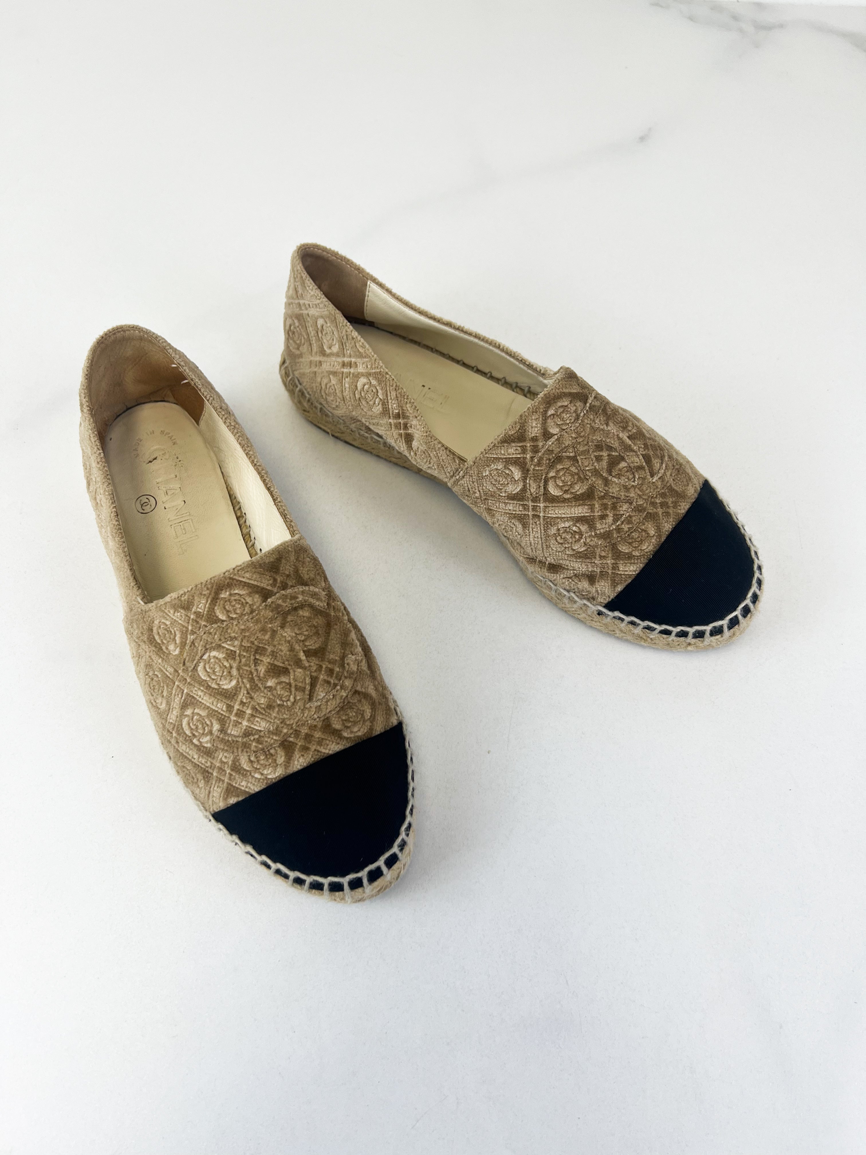 Chanel CC Espadrille Velvet Size 36