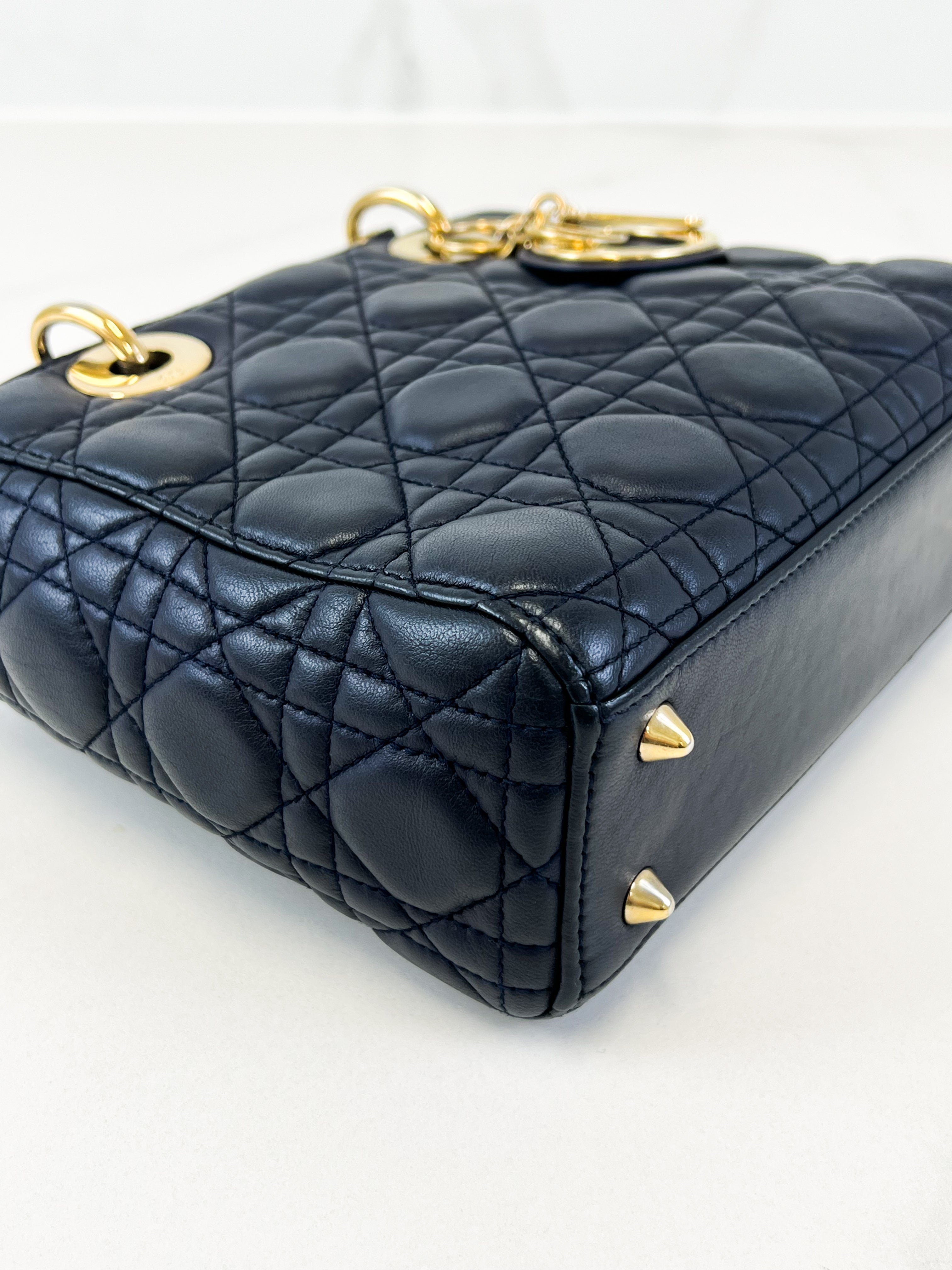 Christian Dior Small Midnight Blue Lady Dior