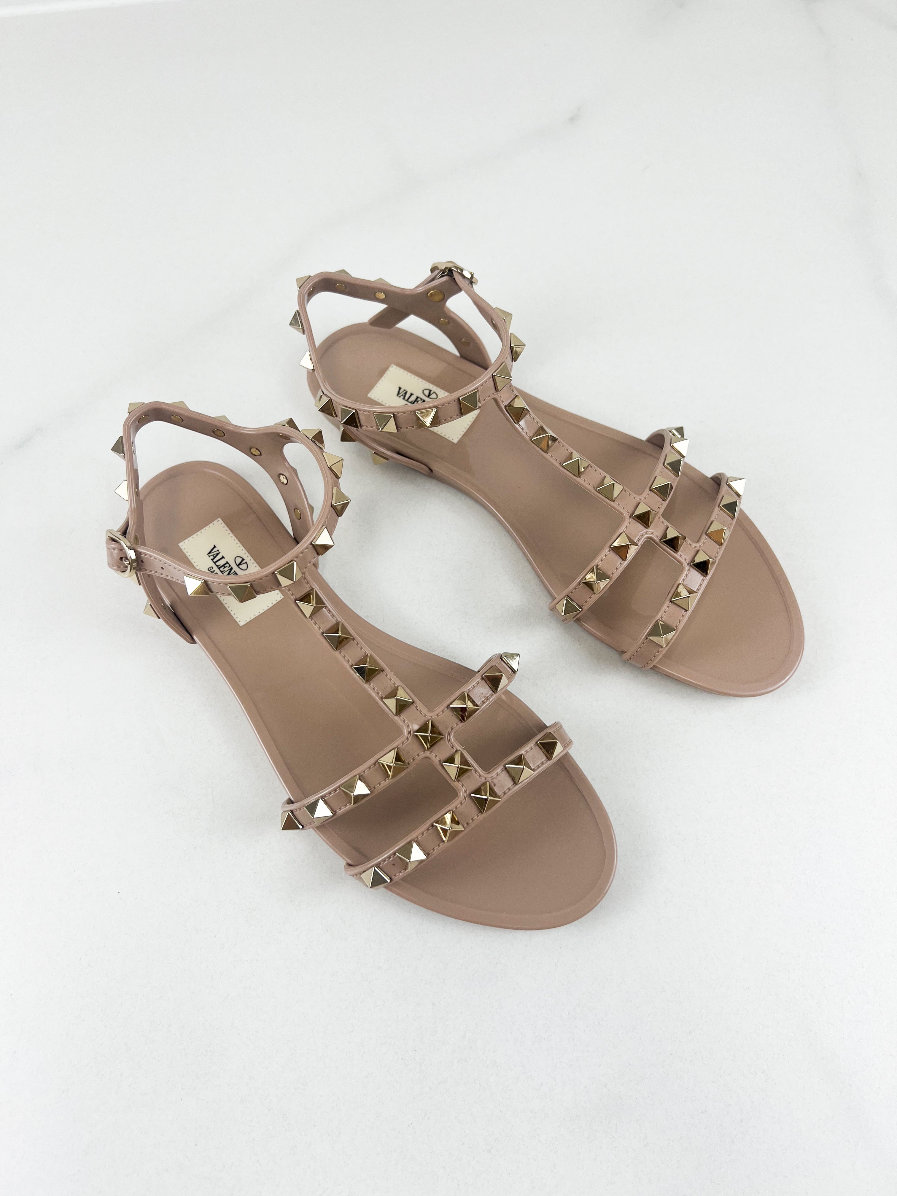 Valentino Jelly Rockstud Sandals Size 37