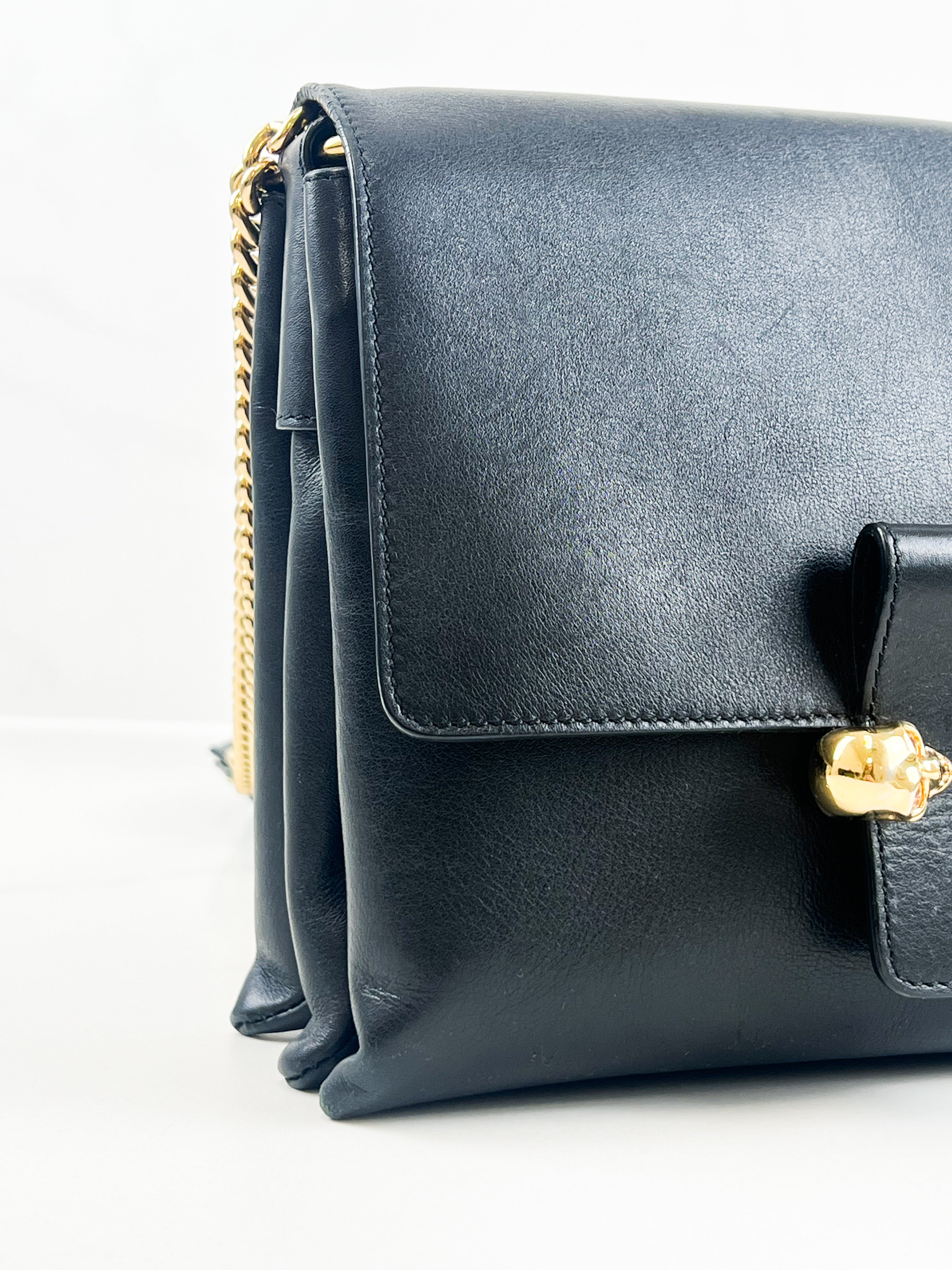 Alexander McQueen Twin Skull Crossbody Bag in Black